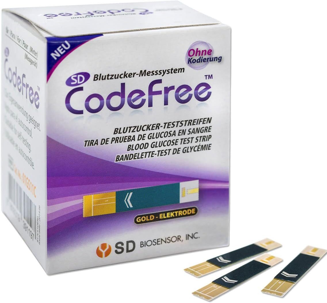 CodeFree Blutzucker-Teststreifen - Diabetes-Tests zur Kontrolle bei Blutzucker, 150-tlg.