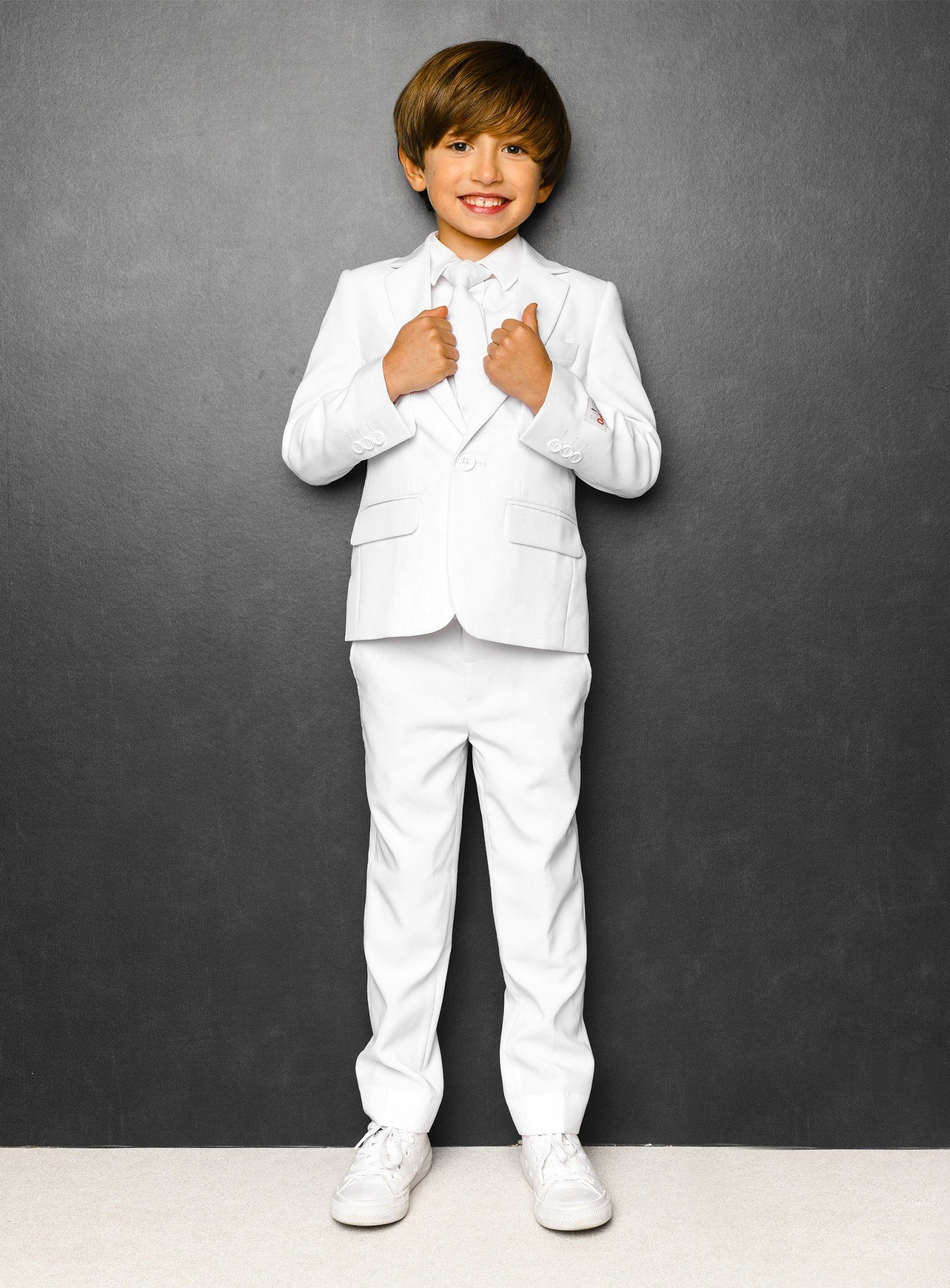 Opposuits Kinderanzug Boys White Knight Cooler Anzug für coole Kids