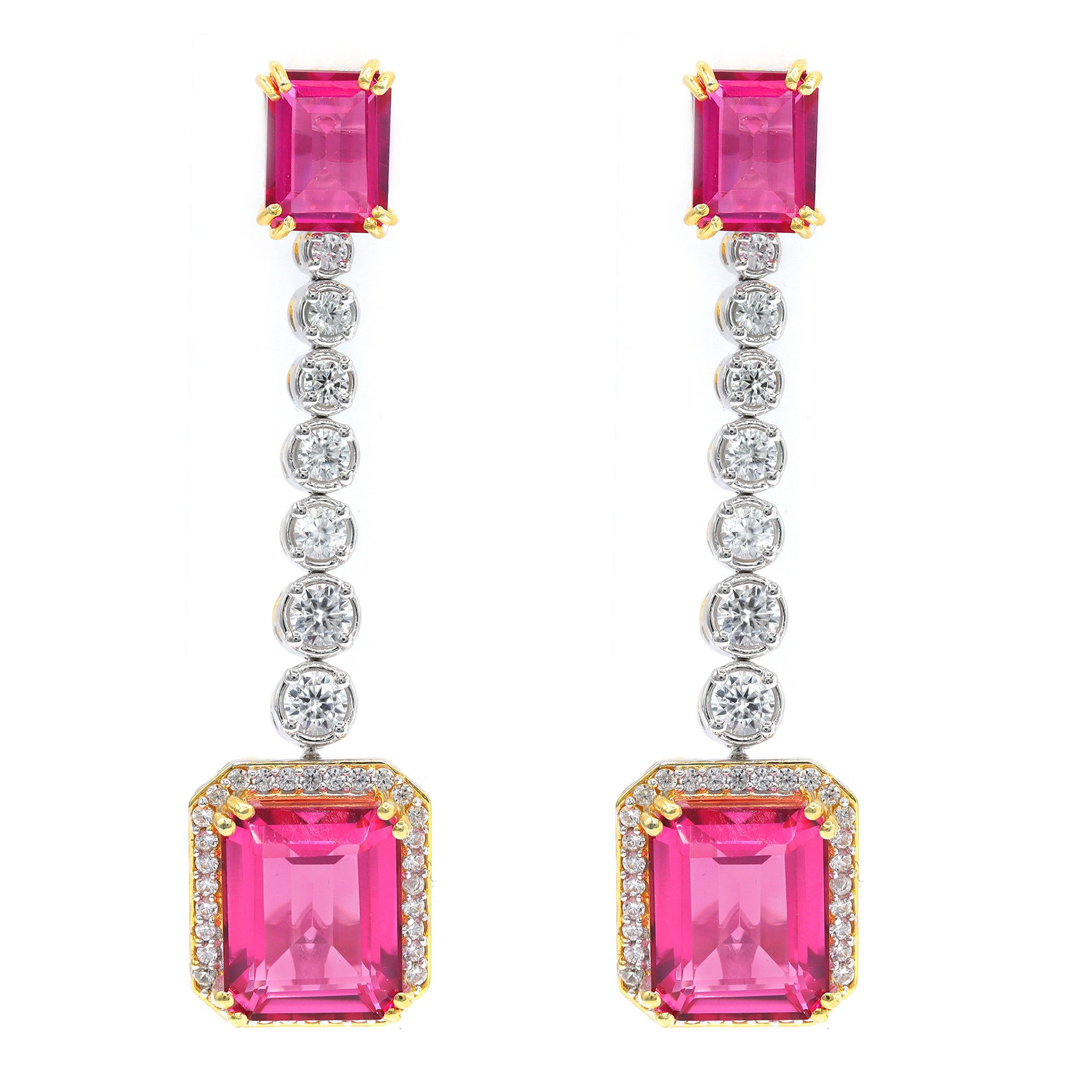 Cavill Ohrring-Set Cavill Topas Ohrringe 20,24 ct, 53,5 mm, Sterling Silber, Damen (2-tlg)