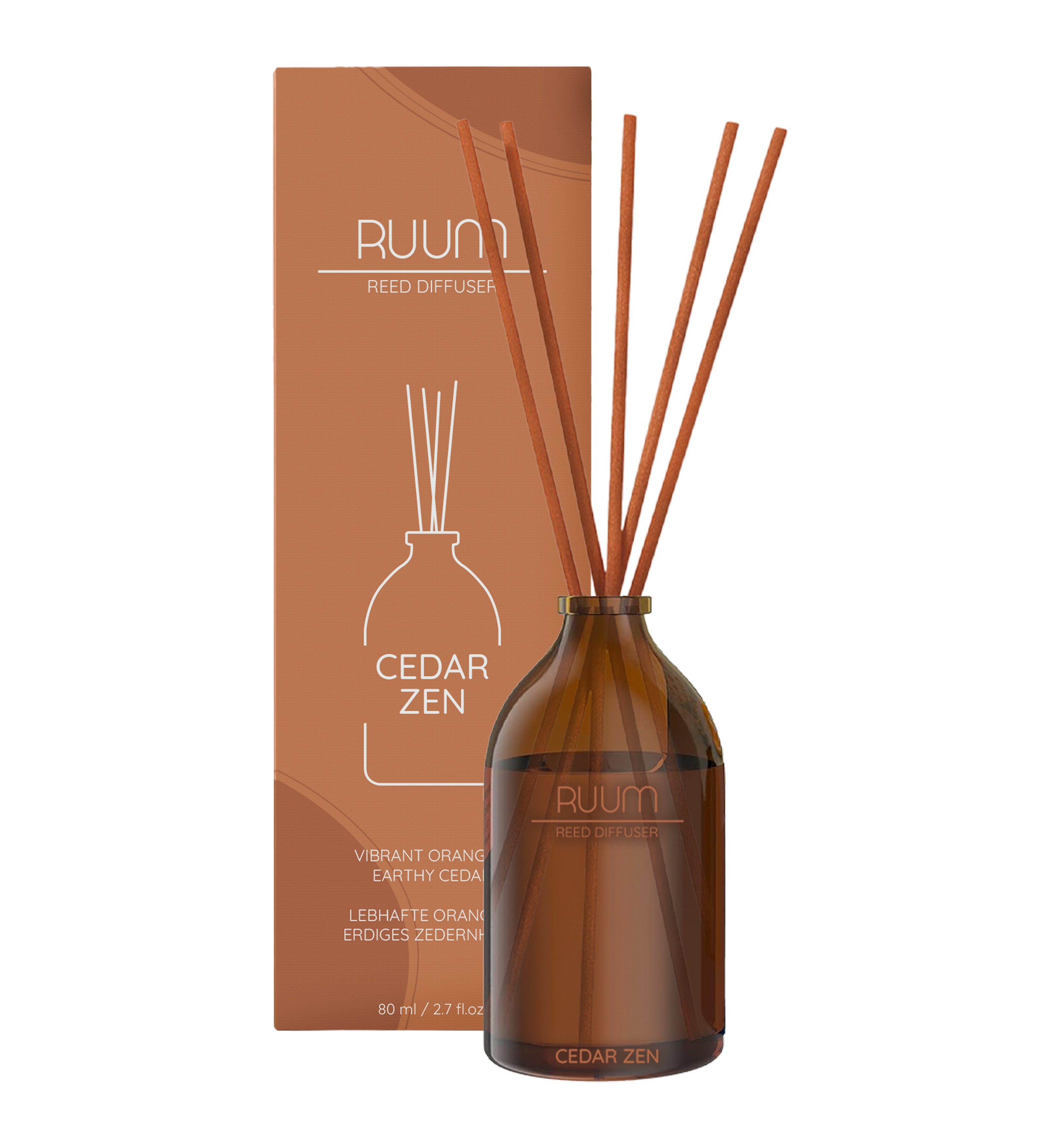 RUUM Raumduft Duftvase (Edler Raumduft, In Stilvoller Glasvase (80 ml)