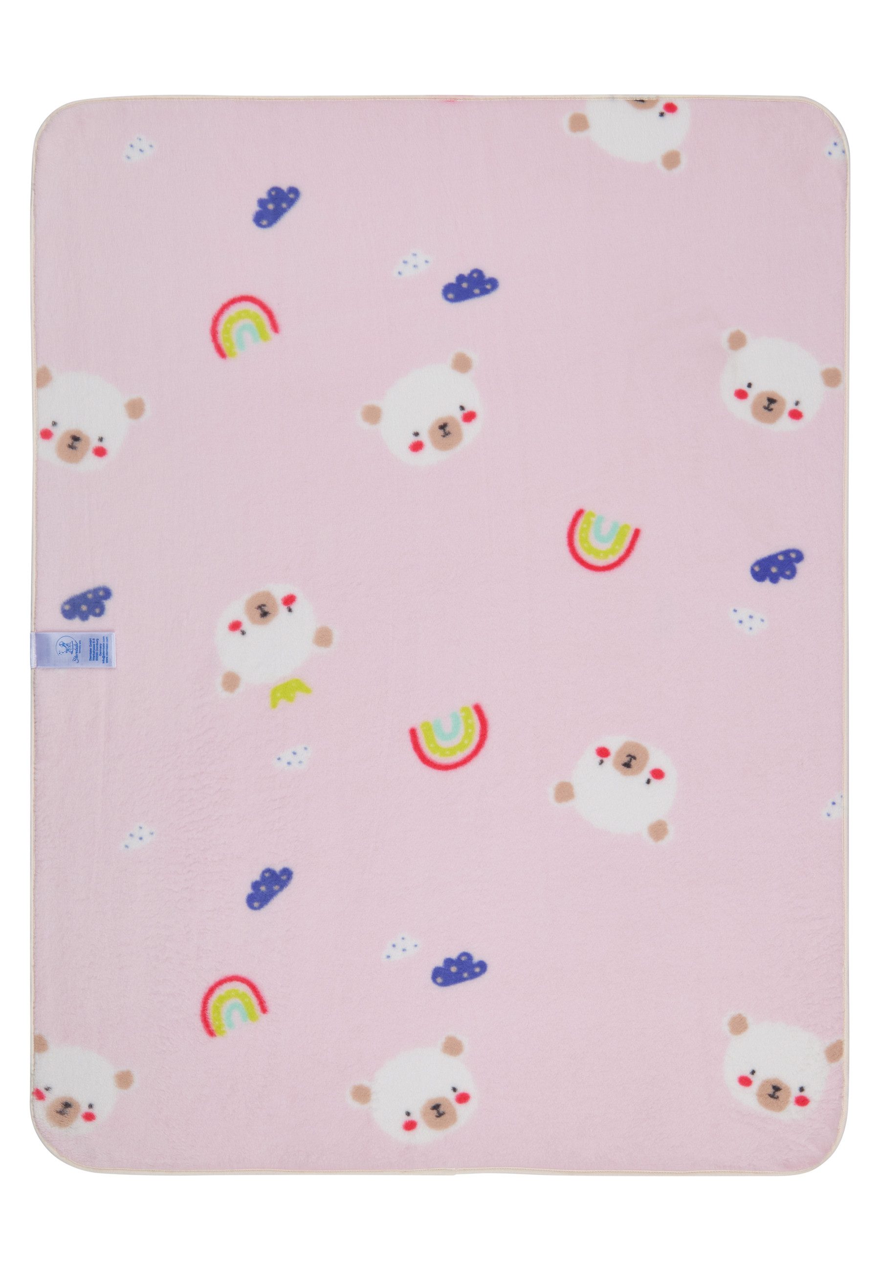 Babydecke Babydecke Plüsch FAMILIE Bär, Sterntaler®, aus Plüsch, All-Over Motiv, eine kurze und eine langflorige Seite