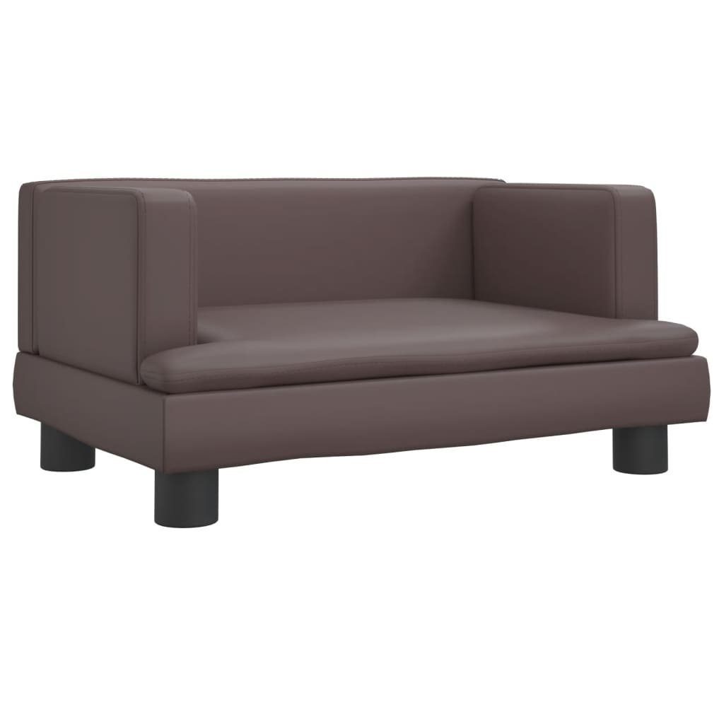 vidaXL Kindersofa 60 x 40 x 30 cm Kindersofa Braun 60x40x30 cm Kunstleder Kindercouch Ki