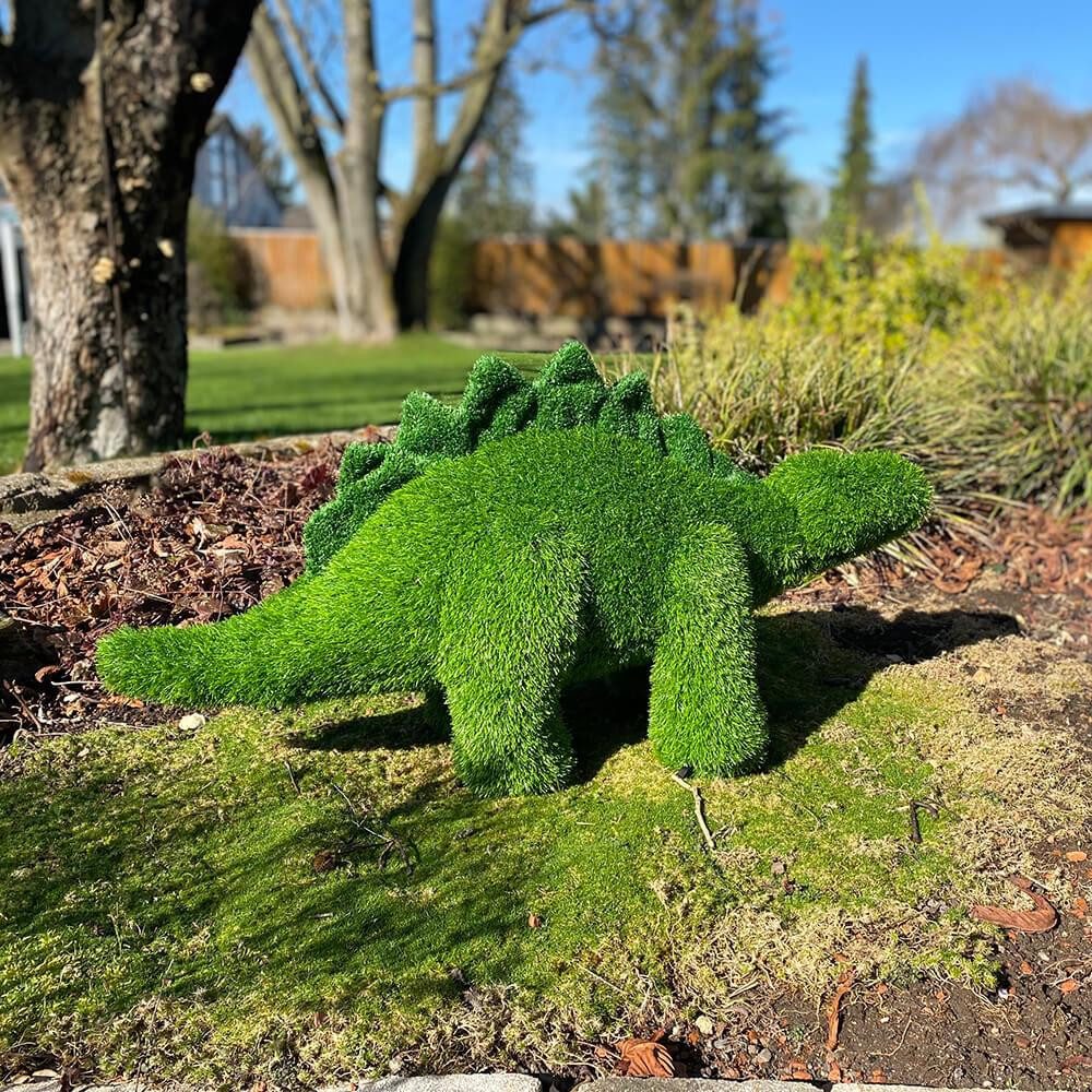 Gartenfigur Grasfigur Stegosaurus – wetterfeste Gartendeko, 50 cm