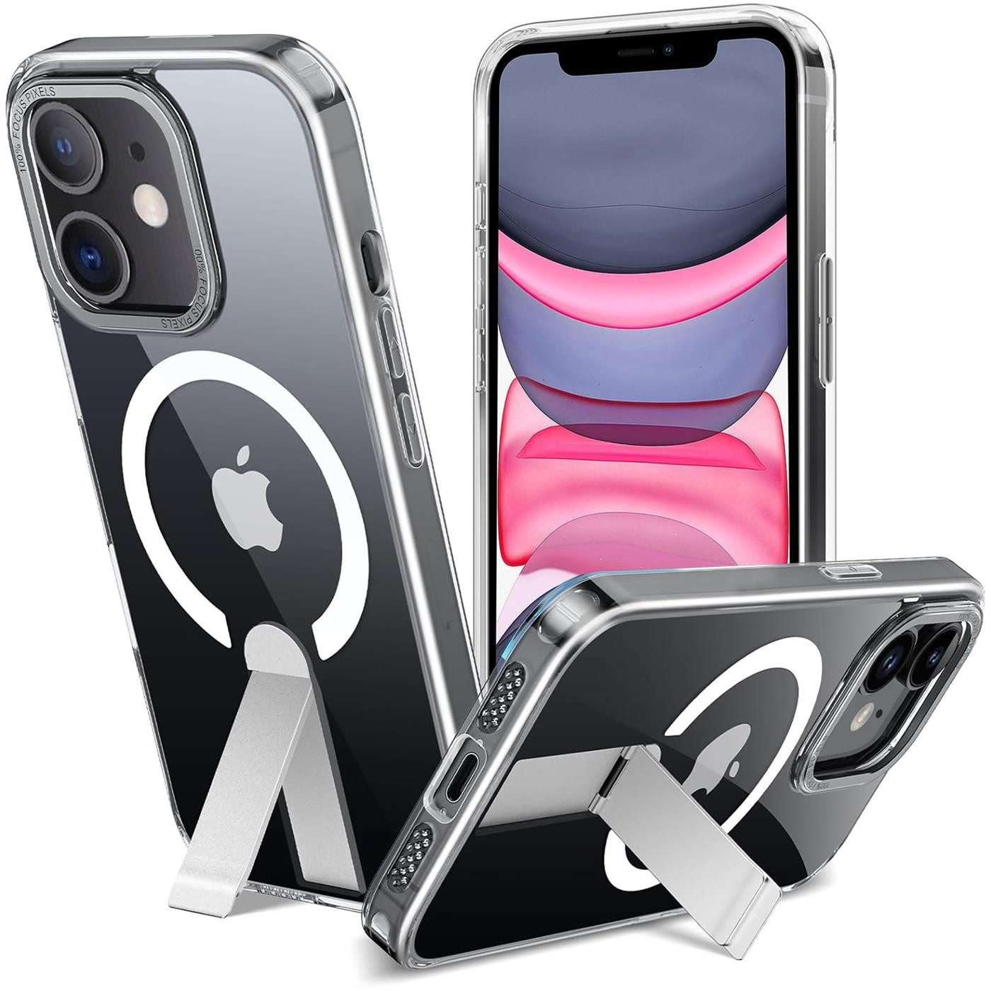 CoolGadget Handyhülle Kickstand Hybrid Hülle für iPhone 11 6,1 Zoll, Schutzhülle Militärschutz Ständer kompatibel mit MagSafe Magnetring
