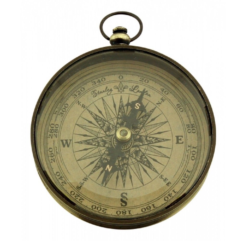 Linoows Dekoobjekt Kompass, Tischkompass, maritimer Kartentisch Kompass, Reproduktion