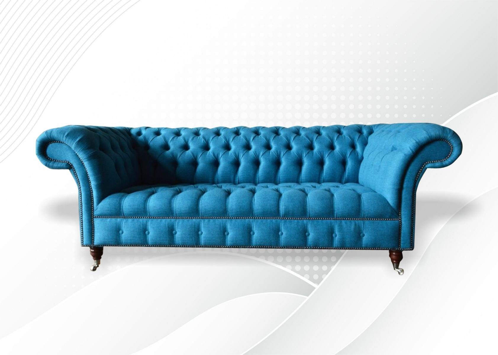 225 Design Sitzer Chesterfield JVmoebel Sofa cm Chesterfield-Sofa, 3 Couch Sofa