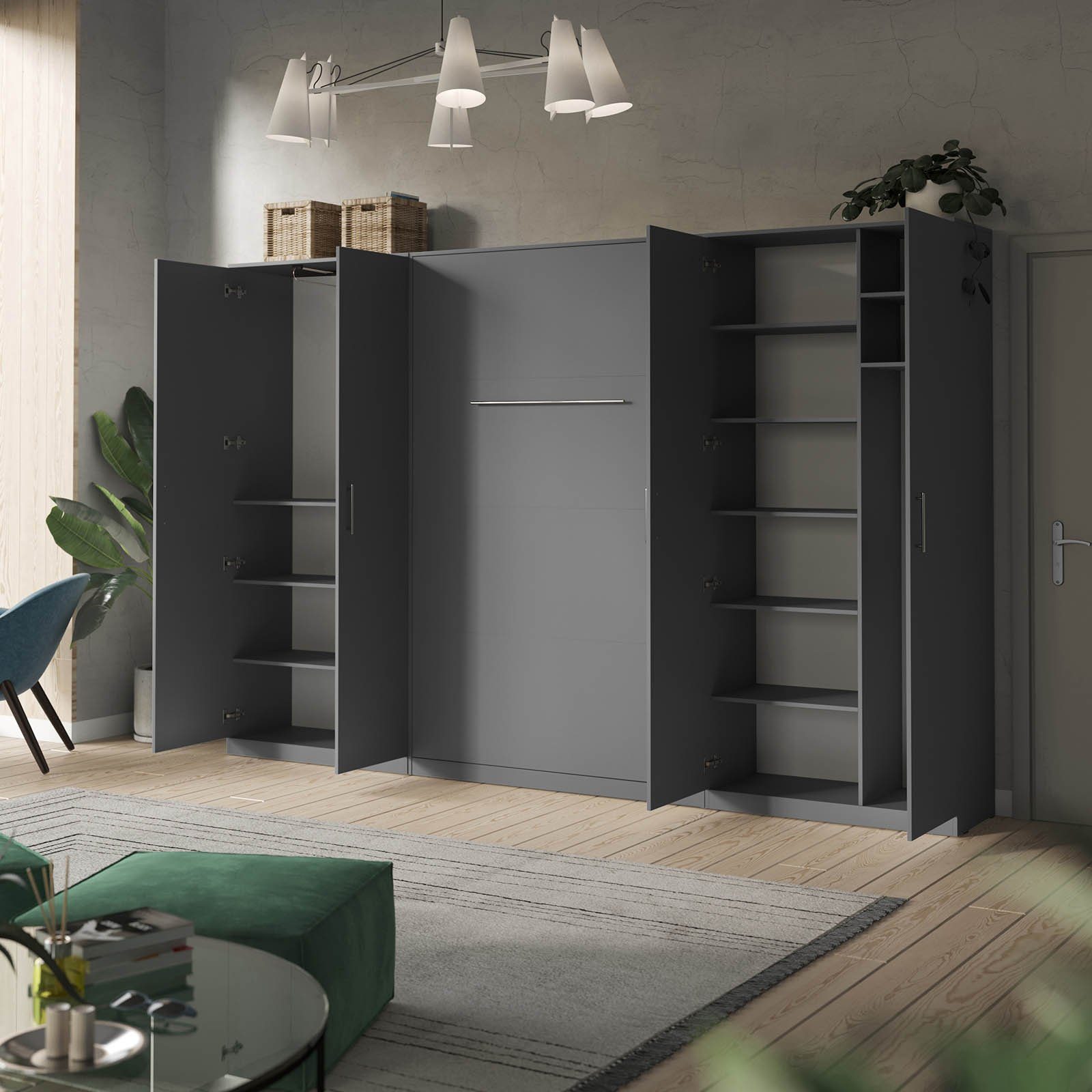 SMARTBett Anthrazit Standard Kleiderschrank