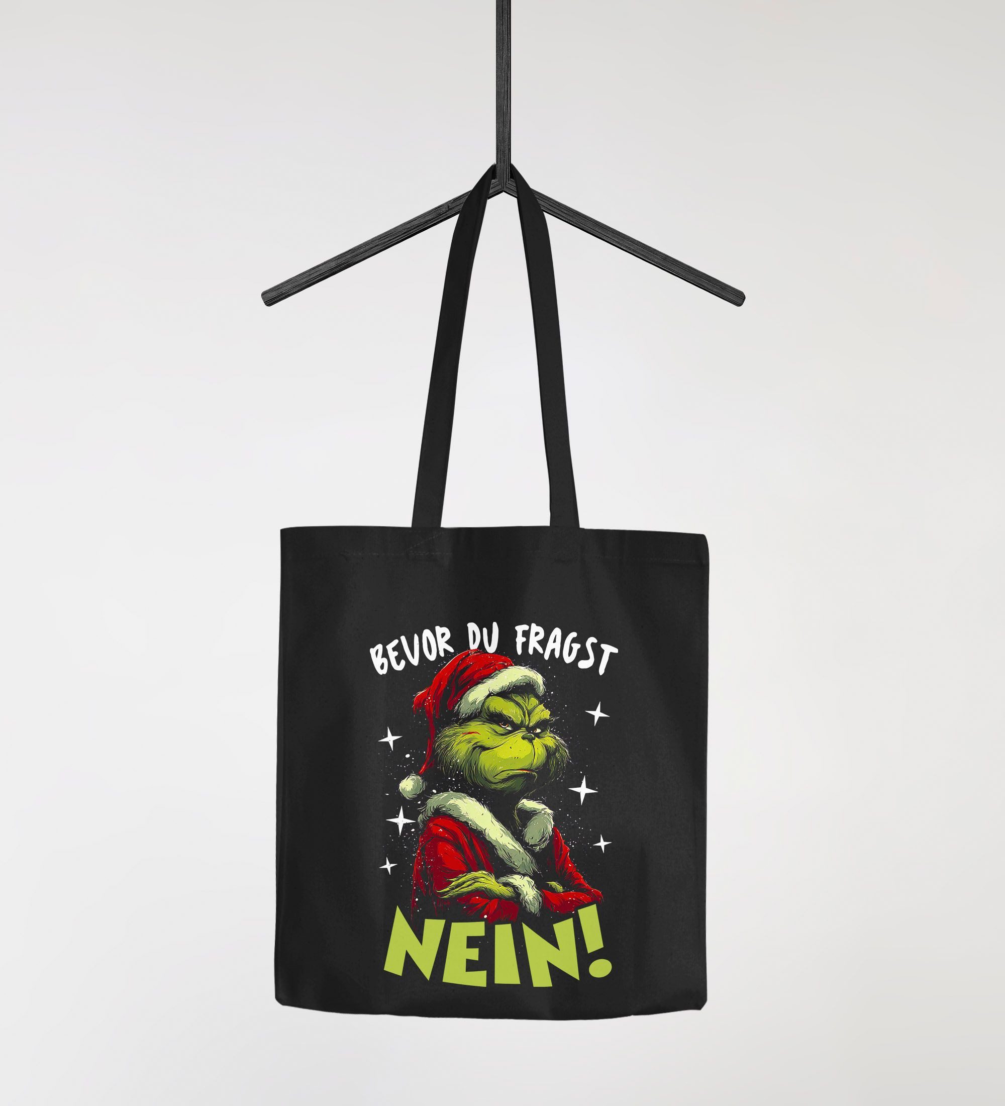 MoonWorks Einkaufsshopper Jutebeutel Weihnachten Bevor du fragst NeinSpruch günstig online kaufen