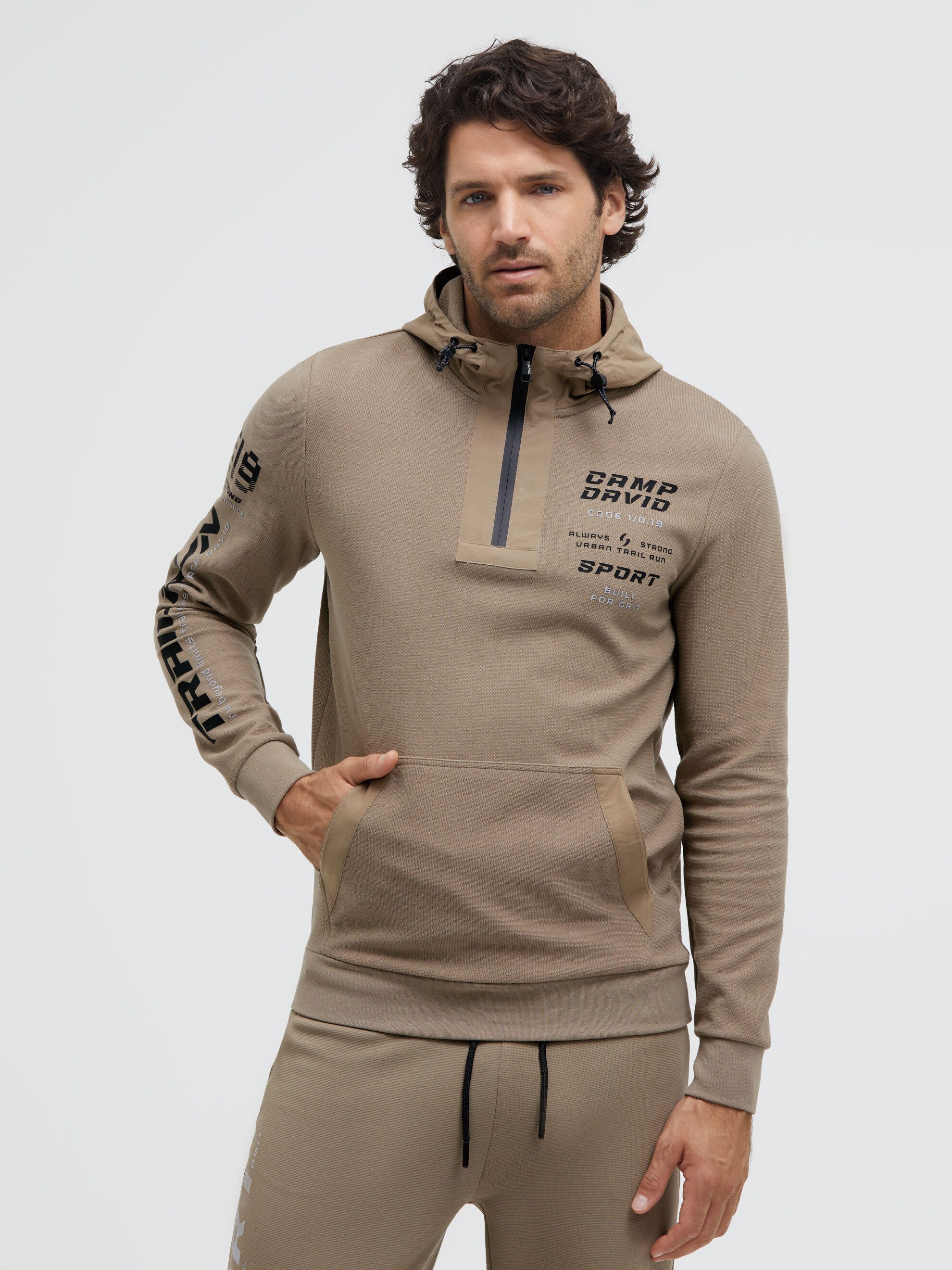 CAMP DAVID Kapuzensweatshirt mit reflektierenden Details