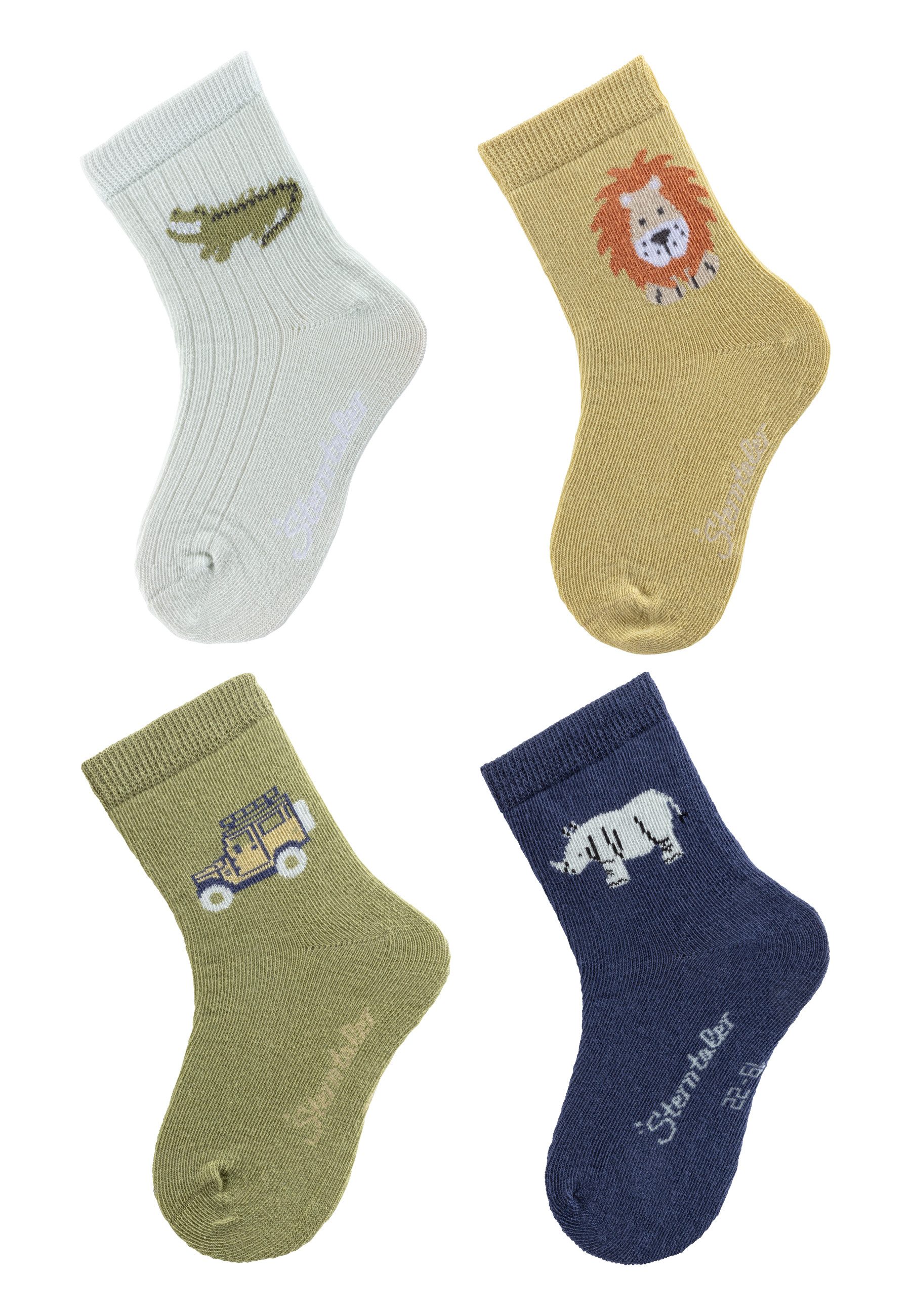Feinsöckchen Socken 4er-Pack Safari