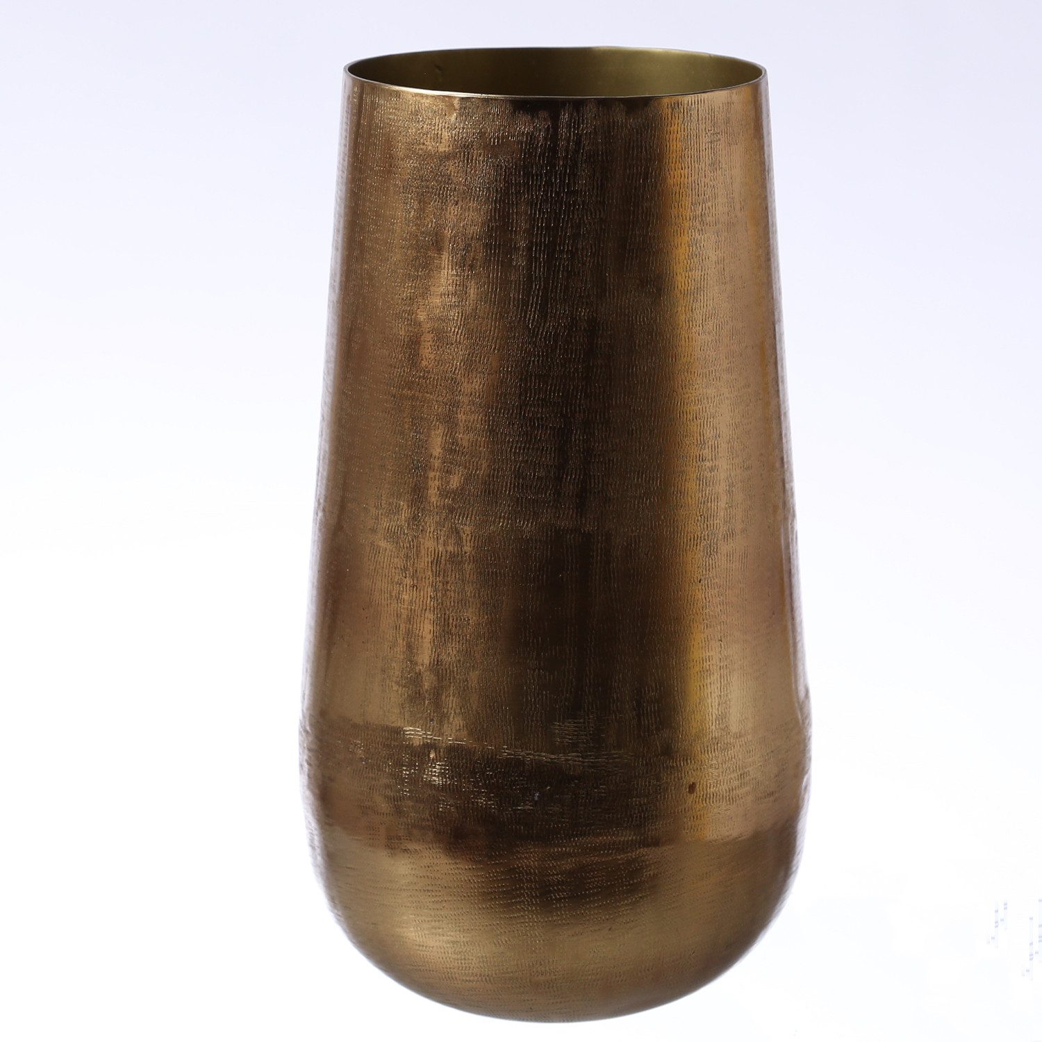 MARELIDA Dekovase Deko Vase Blumenvase Aluminium elegante Vase orient gold 37,5cm (1 St)