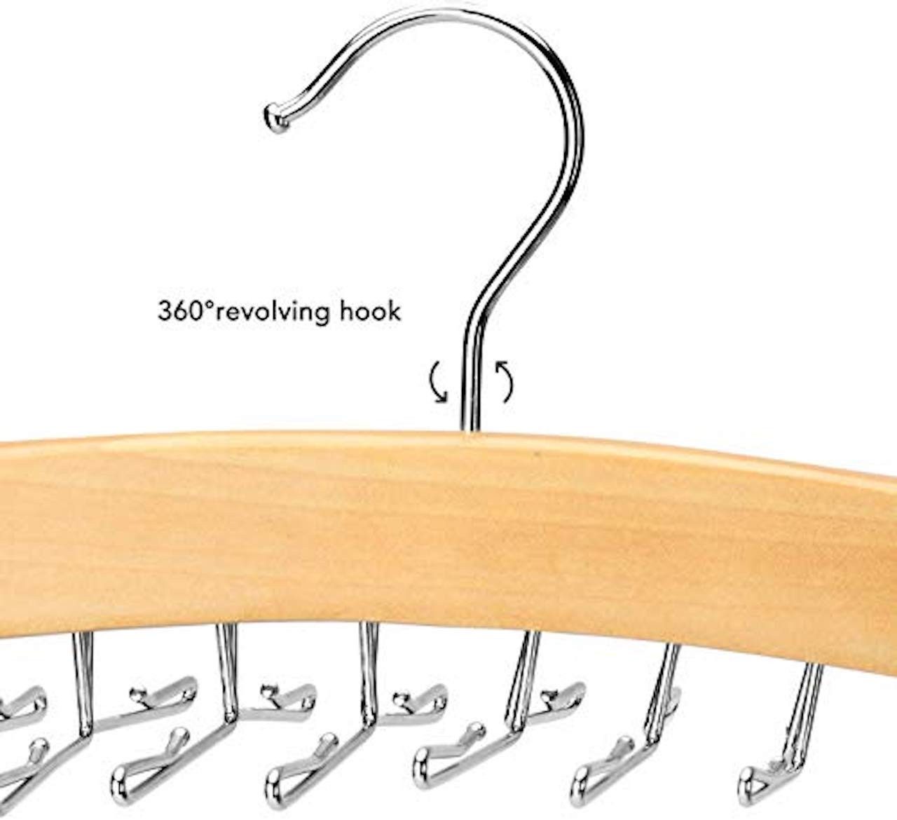 House Day Kleiderbügel Hölzerner Gürtel-Krawattenhalter Aufhänger mit 24 Dr günstig online kaufen