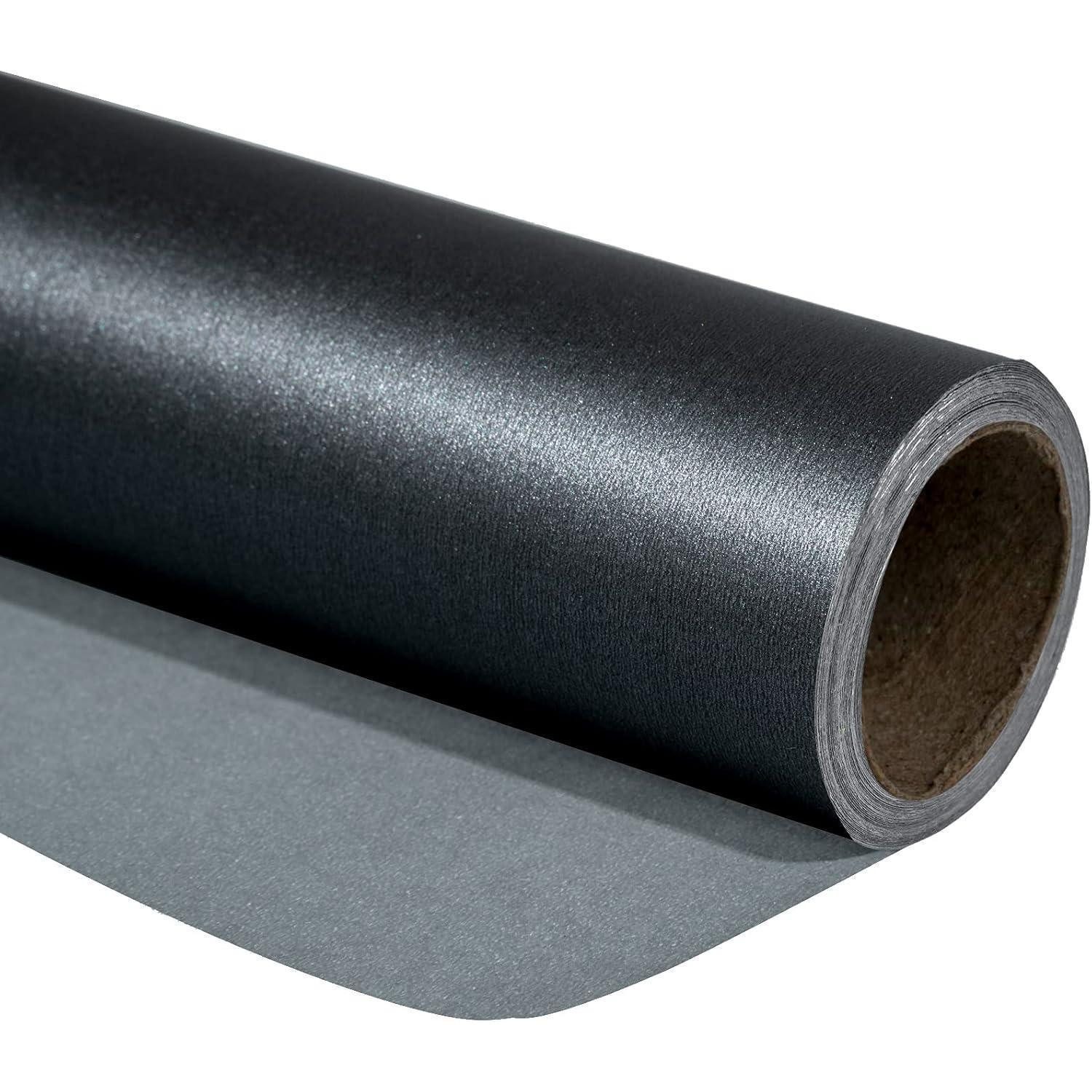 LuxusKollektion Geschenkpapier Geschenkpapier Minirolle Perlmutt Glanzpapier 43cm 10m Schwarz