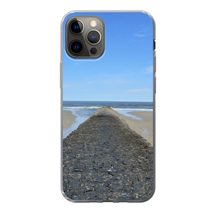 MuchoWow Handyhülle Nordsee - Strand - Wasser Handyhülle Apple iPhone 12 Pro Smartphone-Bumper Print Handy