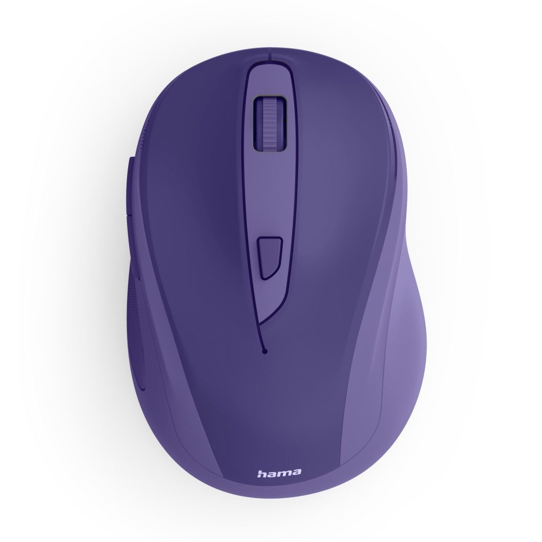 Hama Funkmaus WM-400 ergonomisch optisch 6 Tasten leise Maus (Funk, Ergonomisch, flüsterleise, 6 Tasten, DPI-Schalter, USB-Empfänger)