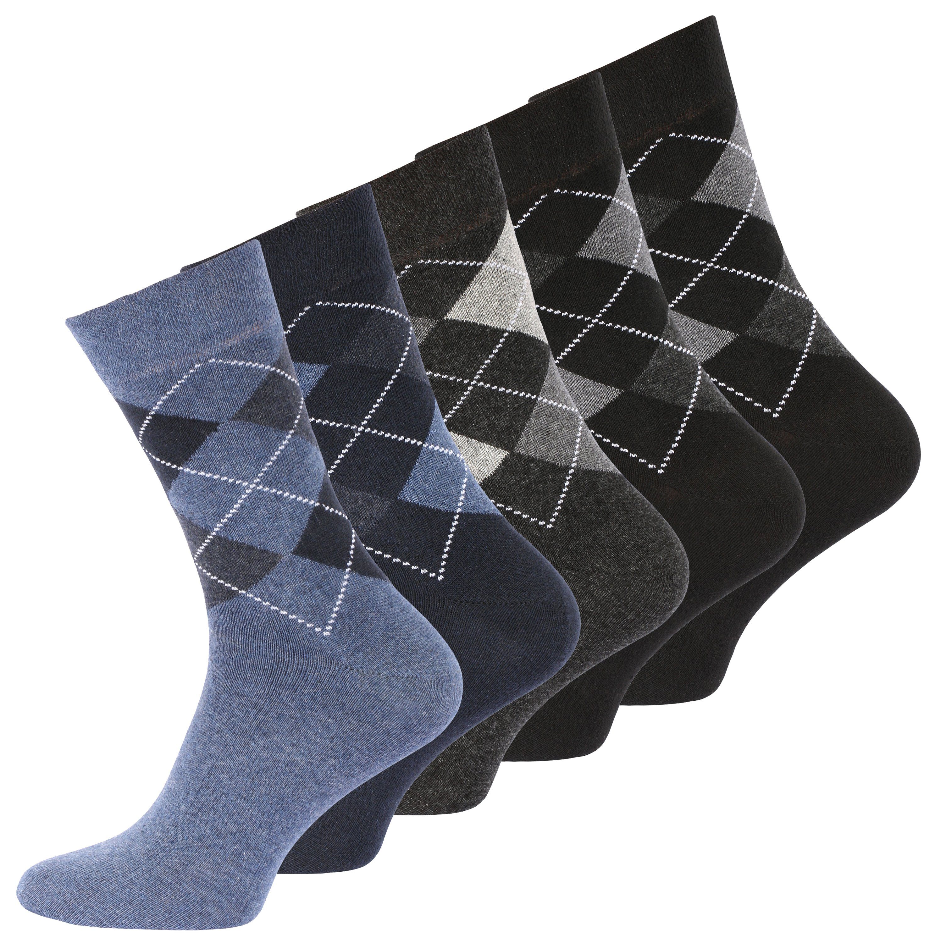 Cotton Prime® Socken Karo Classics (10-Paar)