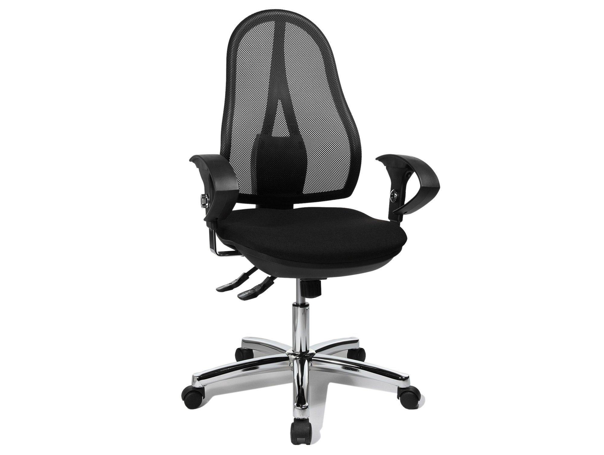 Moebel-Eins Stuhl, OPEN POINT SY Drehstuhl, Material Stoff/Stahl, schwarz
