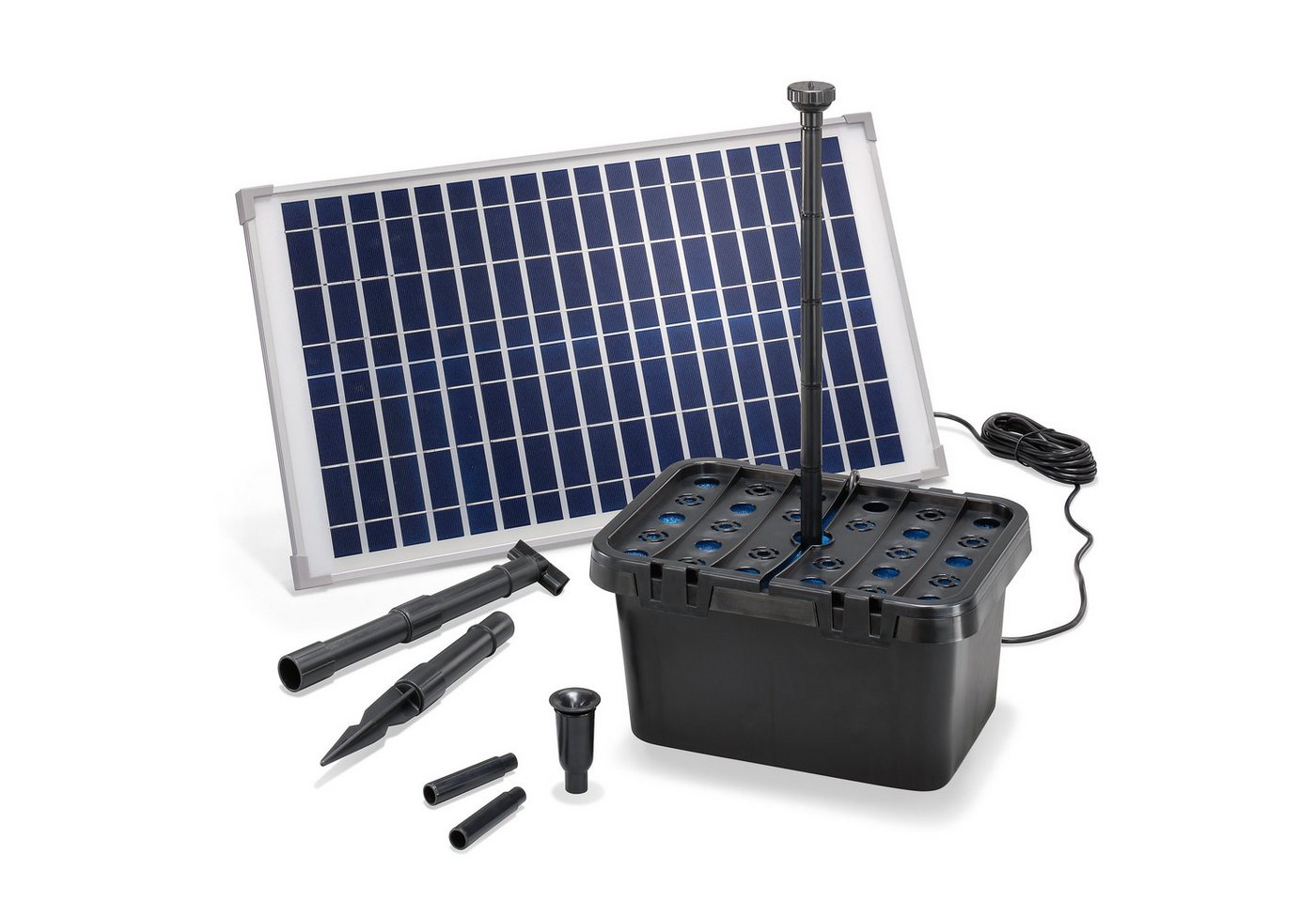 esotec Teichfilter 25/875 Solar Unterwasserfilter-Set Pumpe 875l/h Solarmodul 25Wp 100902 (Komplettset)