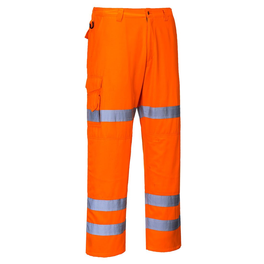 Portwest Arbeitshose Warnschutz Bundhose mit drei Reflexstreifen Orange