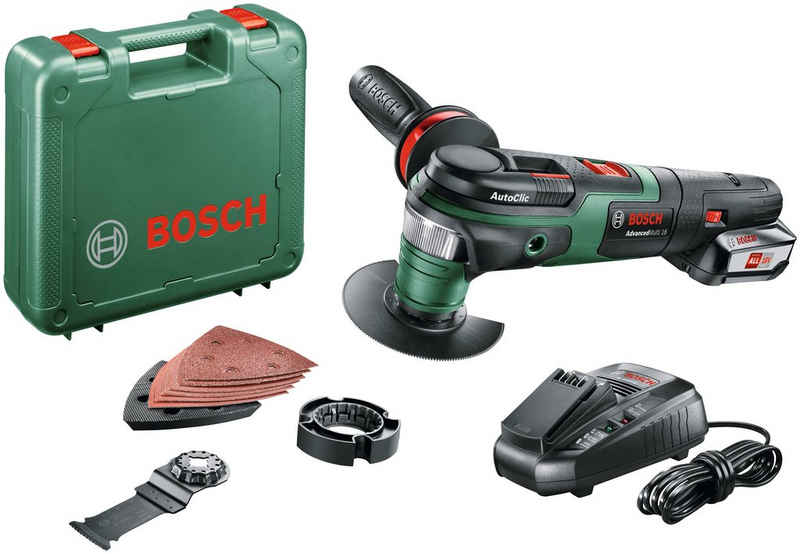 Bosch Home & Garden Akku-Multifunktionswerkzeug AdvancedMulti 18, 18 V, Set, mit Zubehörset, Akku 18V/2,5 Ah und Ladegerät