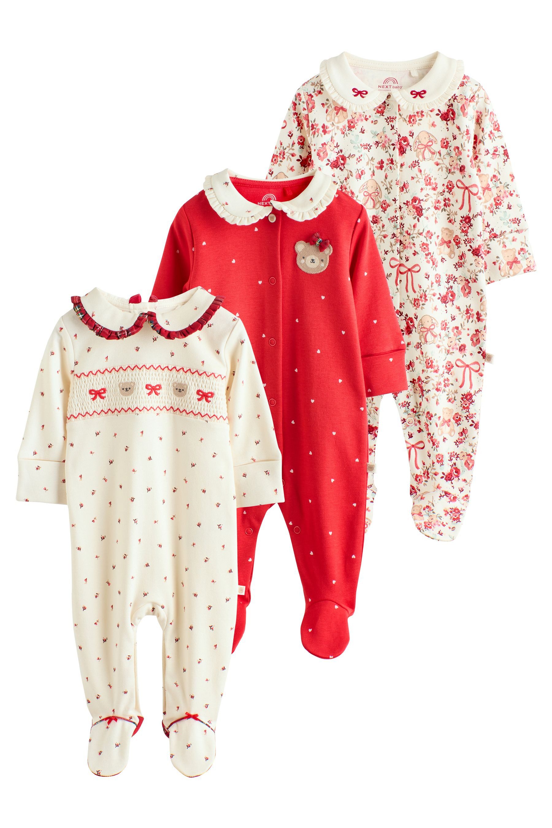 Schlafoverall Gerippte Babyschlafanzüge, 3er-Pack