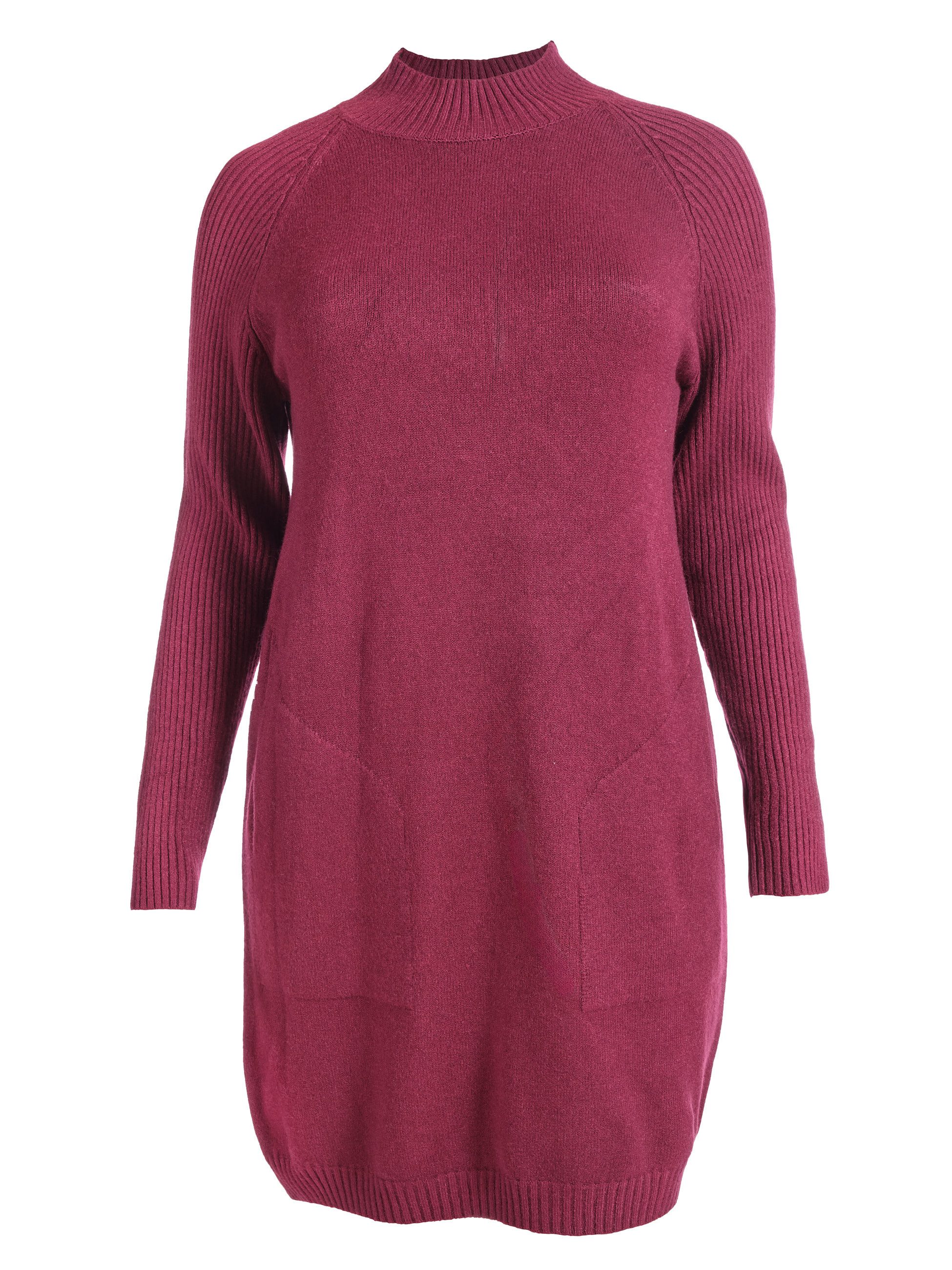 PEKIVESSA Strickkleid Minikleid Feinstrick gerader Schnitt weicher Griff