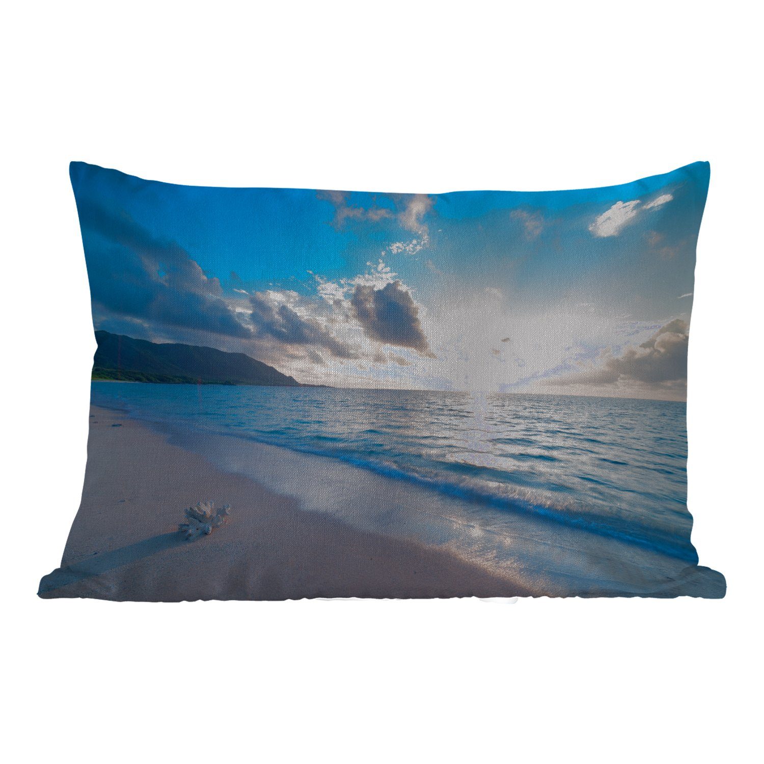 Dekokissen Strand Meer Outdoor-Dekorationskissen, Polyester, Dekokissenbezug, MuchoWow Kissenhülle - - Muschel,