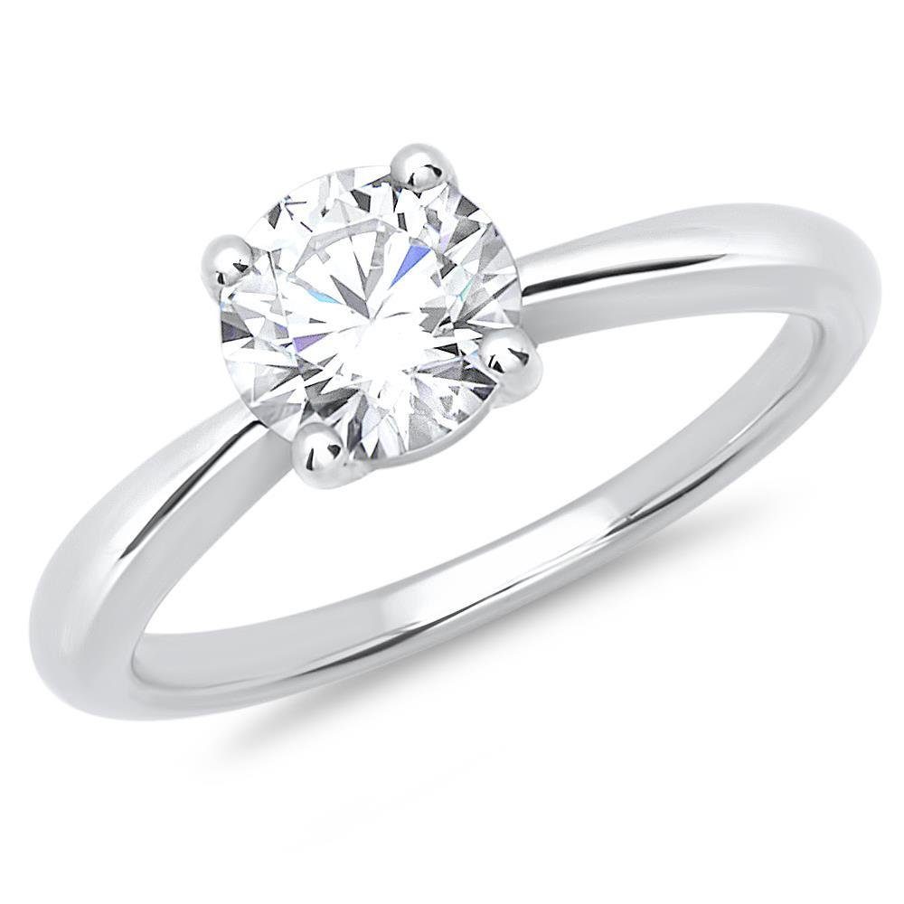 JEWLIX Verlobungsring Moderner Verlobungsring aus 925 Silber mit Steinbesatz VR0050