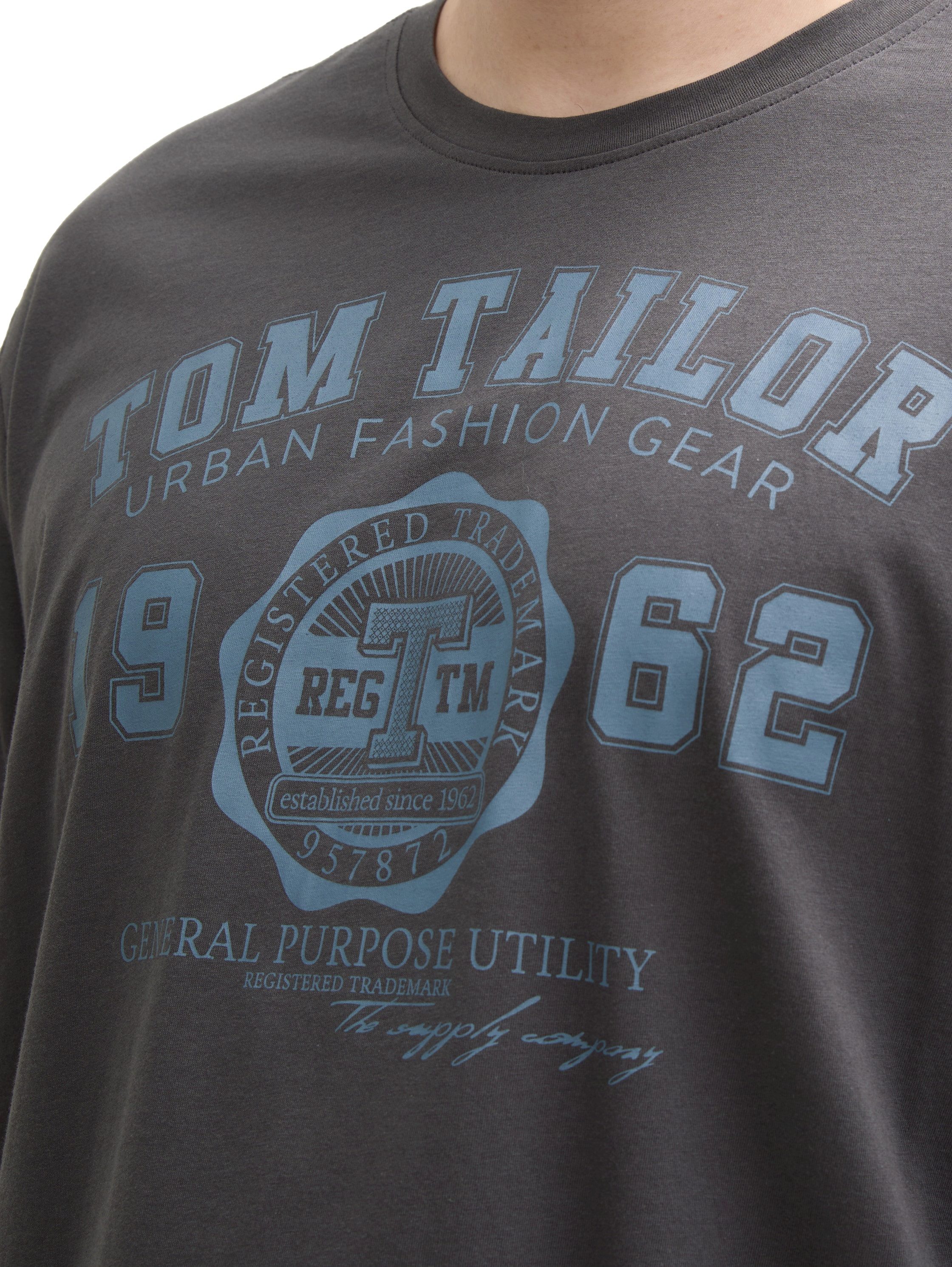 TOM TAILOR PLUS Langarmshirt mit Logo-Stickerei