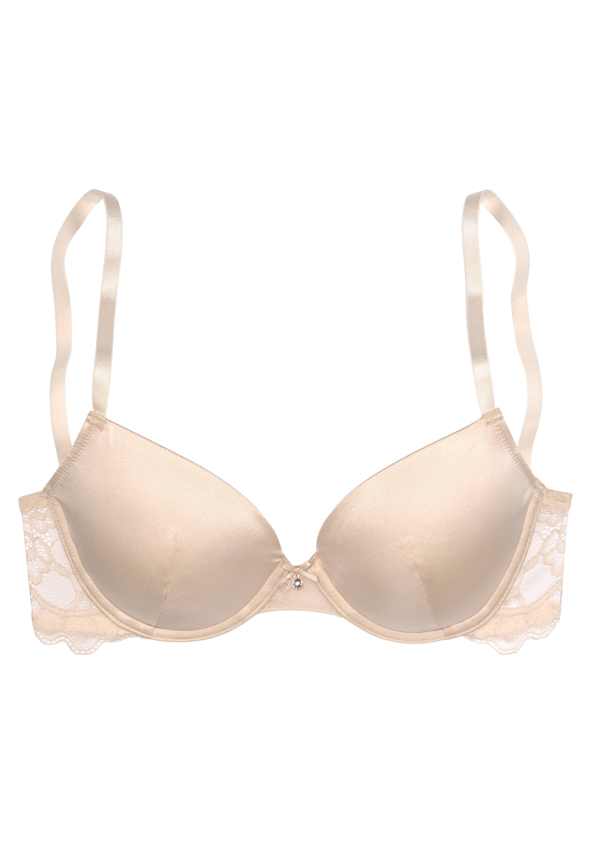 LASCANA Push-up-BH Alana mit hohem Seidenanteil und edler Spitze, Dessous
