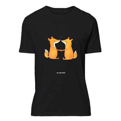 Mr. & Mrs. Panda T-Shirt Füchse Liebe - Schwarz - Geschenk, Nachthemd, Jubiläum, Lustiges T-Sh (1-tlg)