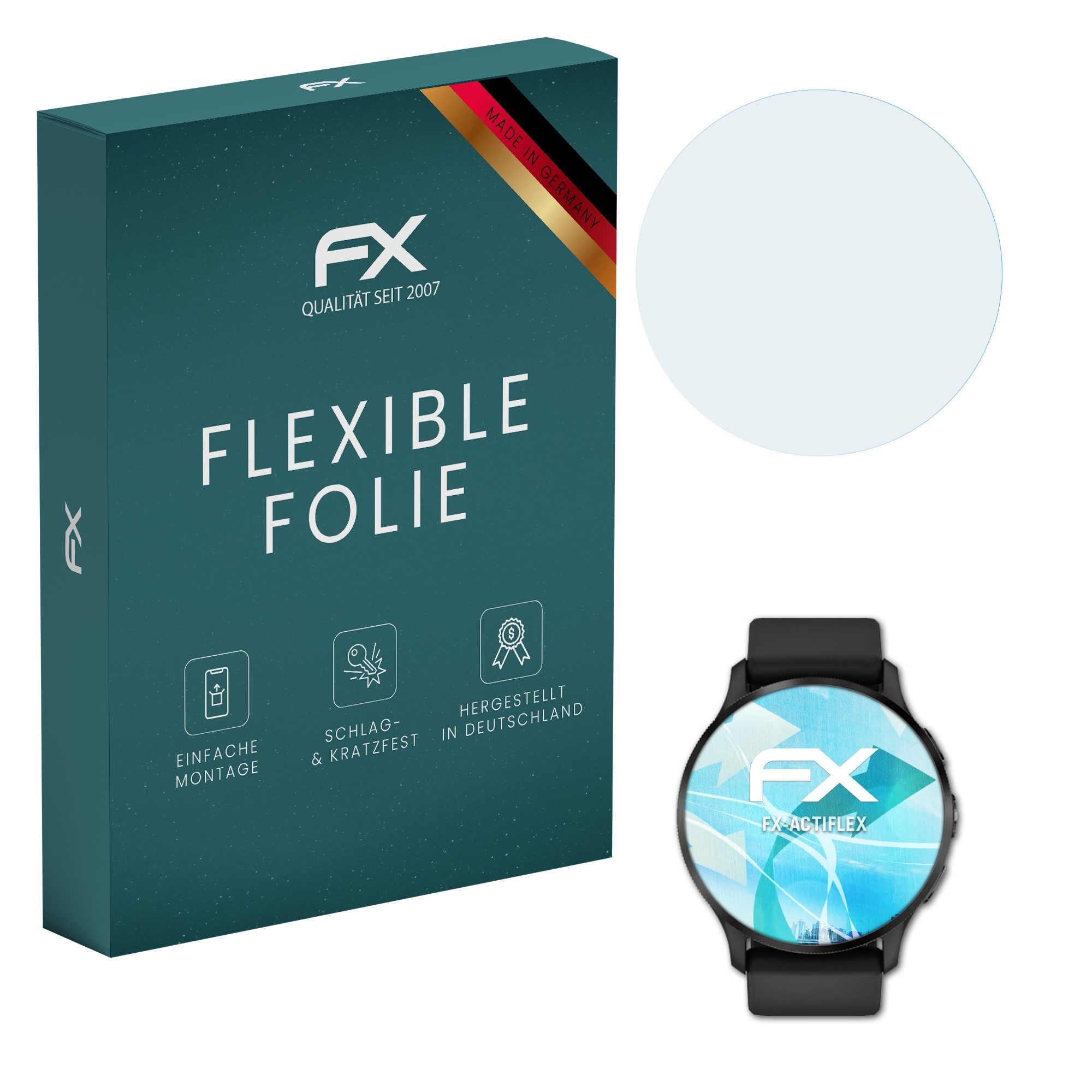 atFoliX Schutzfolie Displayschutzfolie für Garmin Venu 3 45 mm, (3 Folien), Ultraklar und flexibel