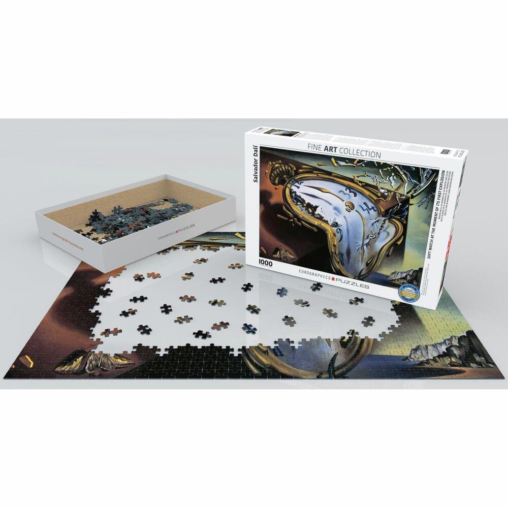 EUROGRAPHICS Puzzle Weiche ihrer Explosion Dalí, - Puzzleteile im Moment Uhr ersten 1000