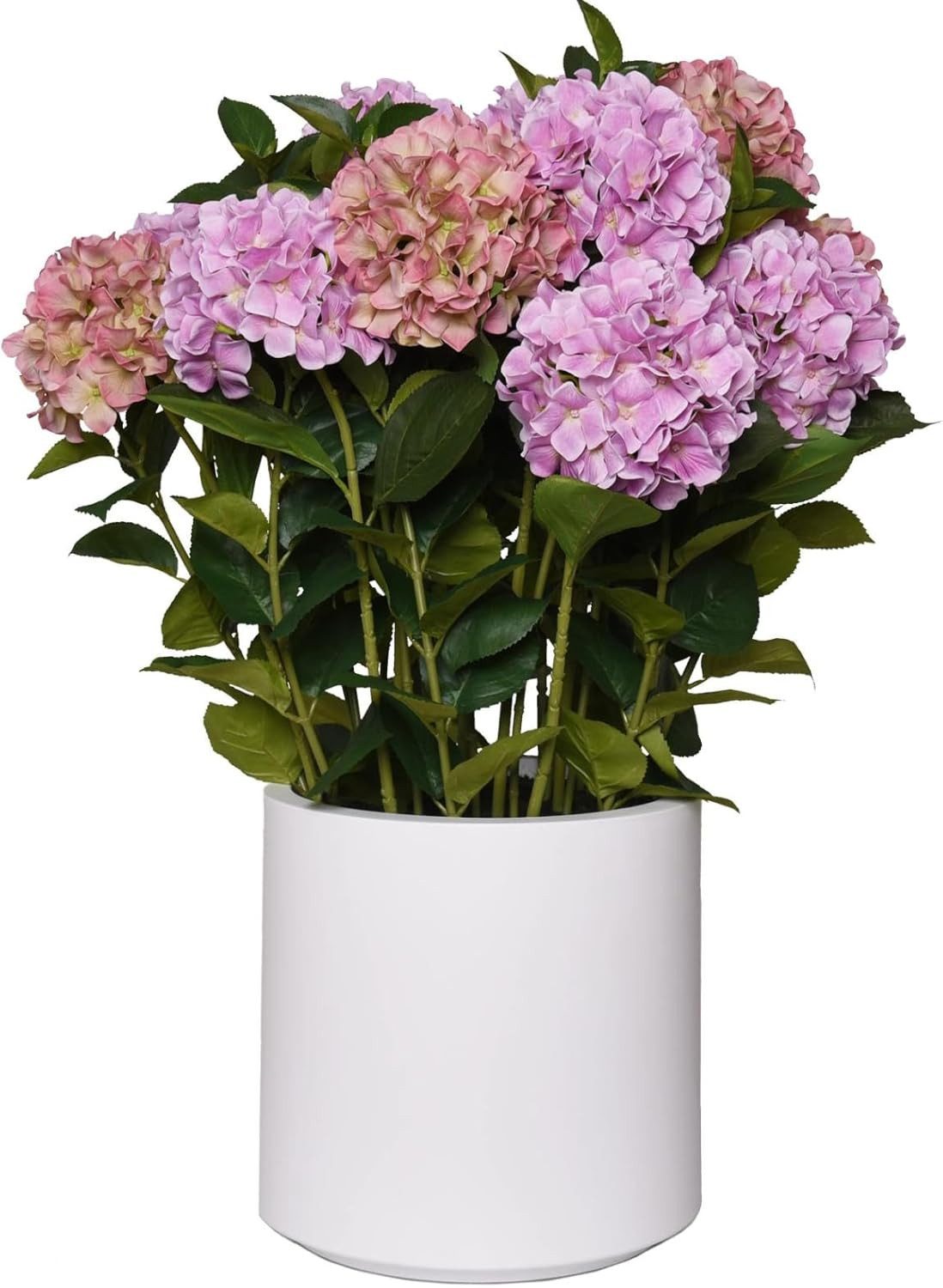 Kunstpflanze Kunststoff HYDRANGEA Rund - Rosa, günstig online kaufen
