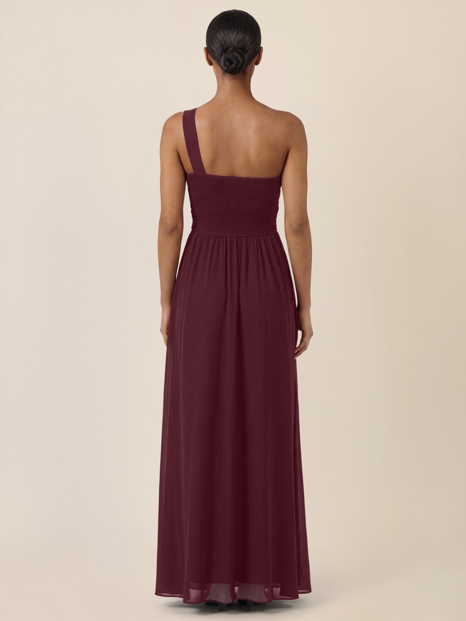 Apart Chiffonkleid mit One-Shoulder-Design
