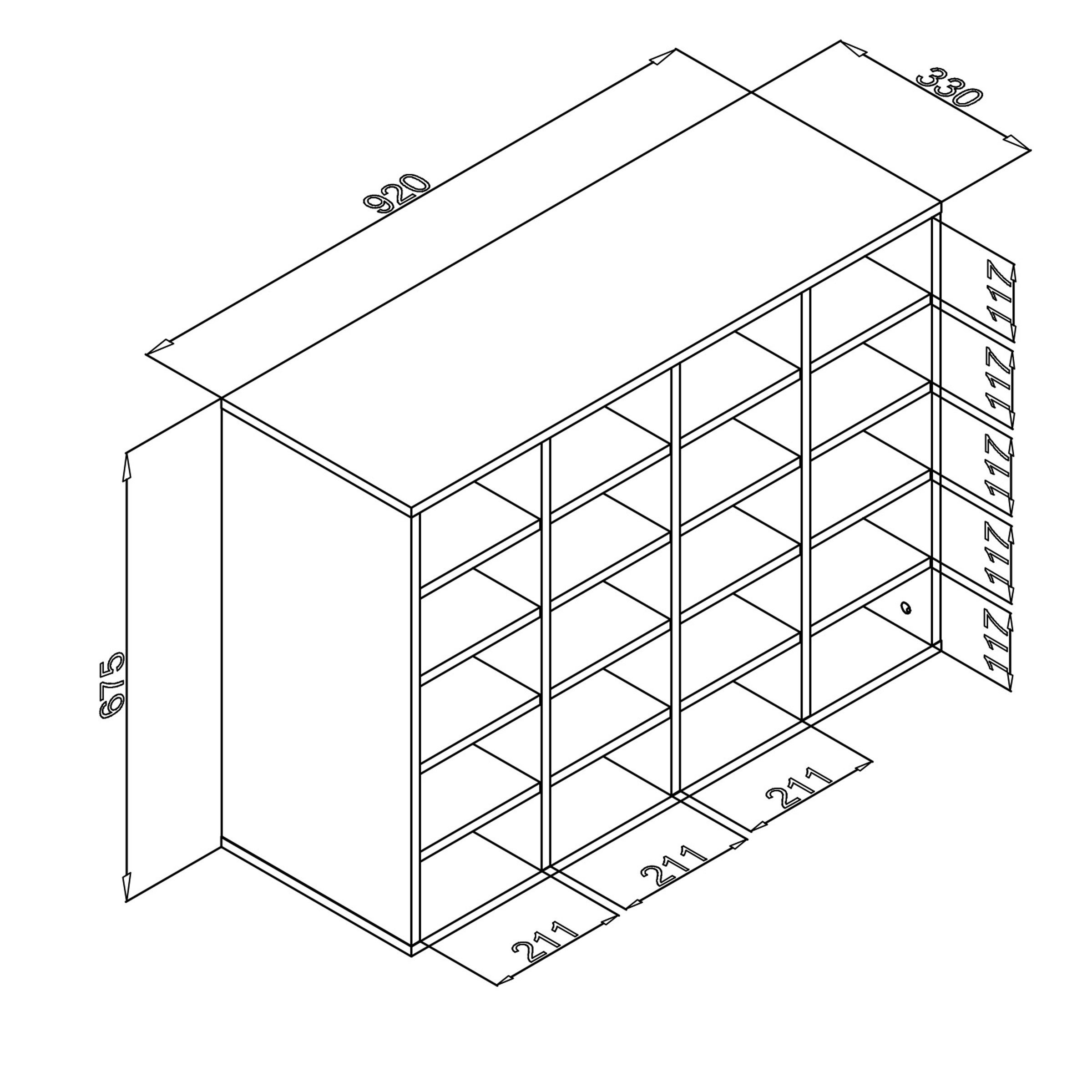 Bega Consult Mehrzweckregal S Multiregal 2 Boots Eiche Sonoma BHT ca. 92x 68x33 cm 20 Fächer