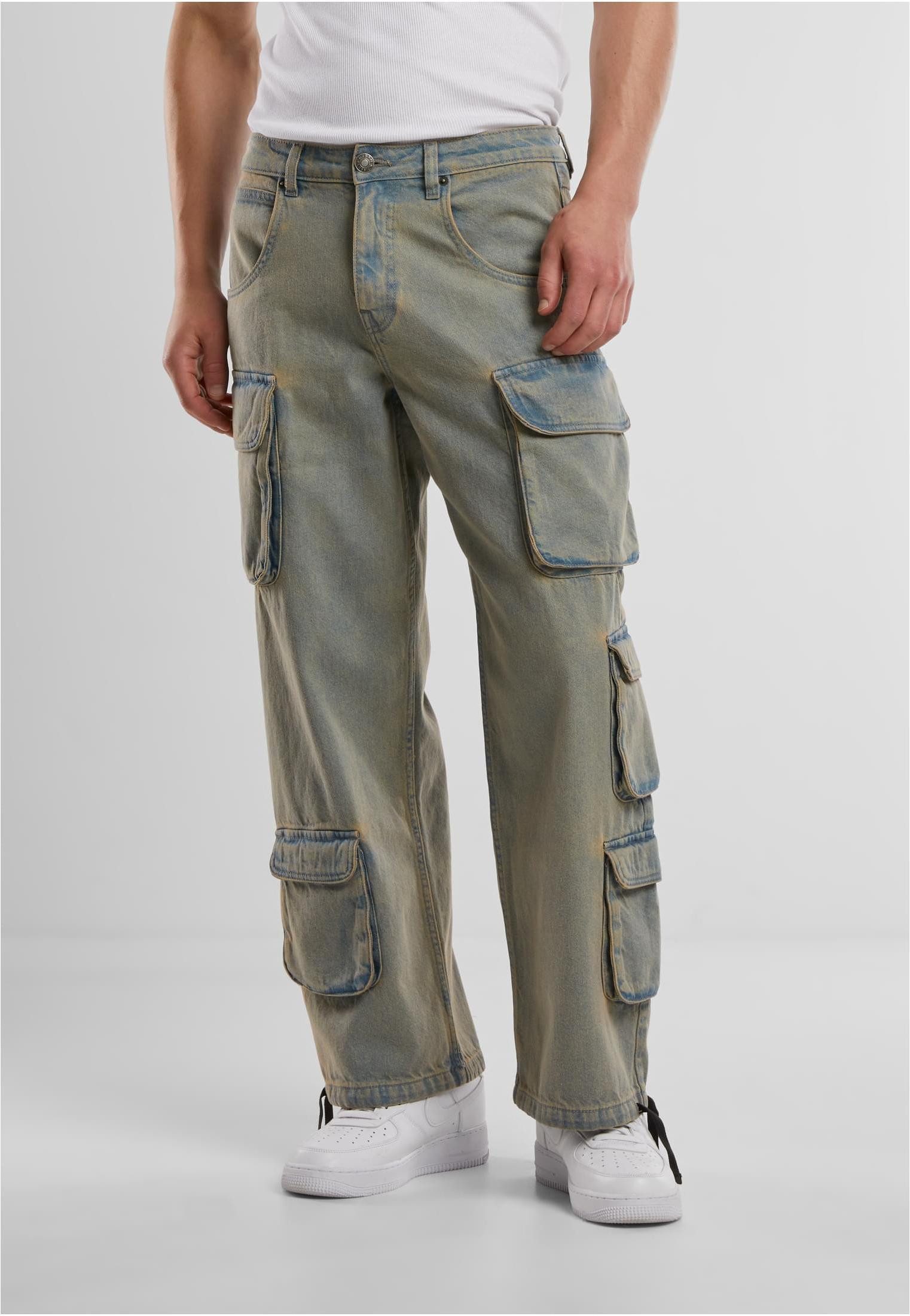 URBAN CLASSICS Funktionshose Multi Pocket Denim Cargo Herren Джинсы Hose