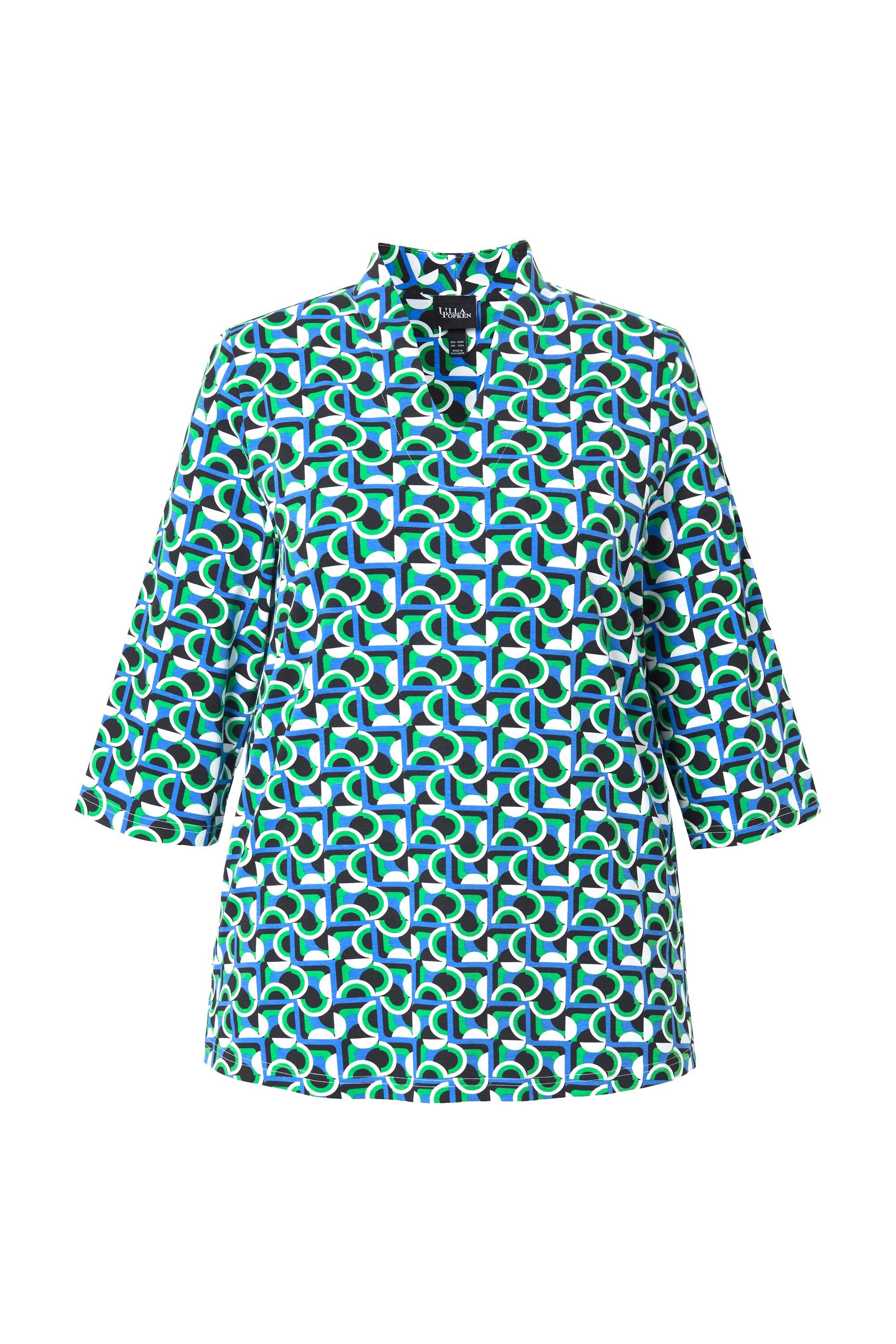 Ulla Popken T-Shirt Shirt grafisch Kelchkragen günstig online kaufen