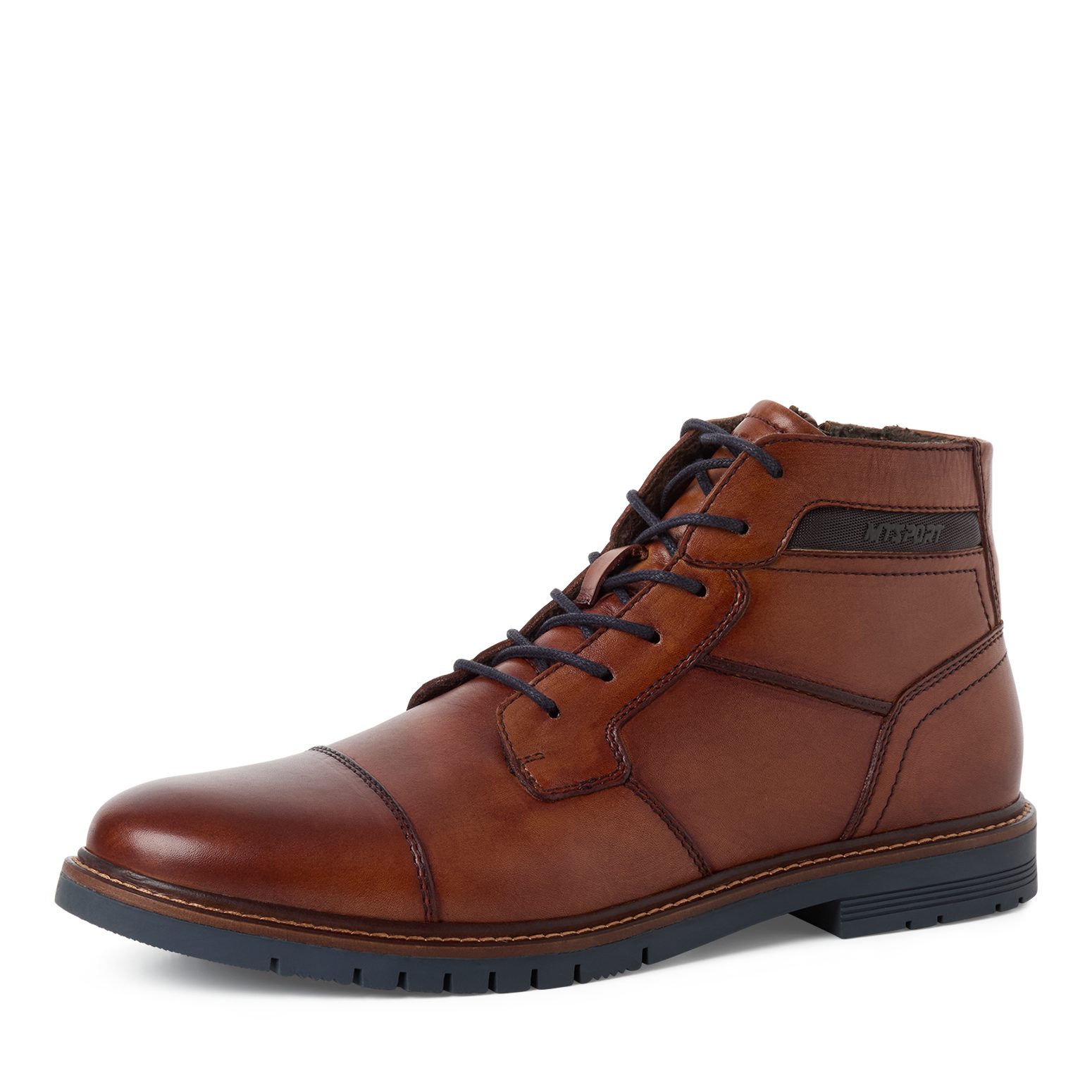 MARCO TOZZI Schnürstiefelette Schnürboots, Herbstschuh, mit Kontrast-Rahmennaht