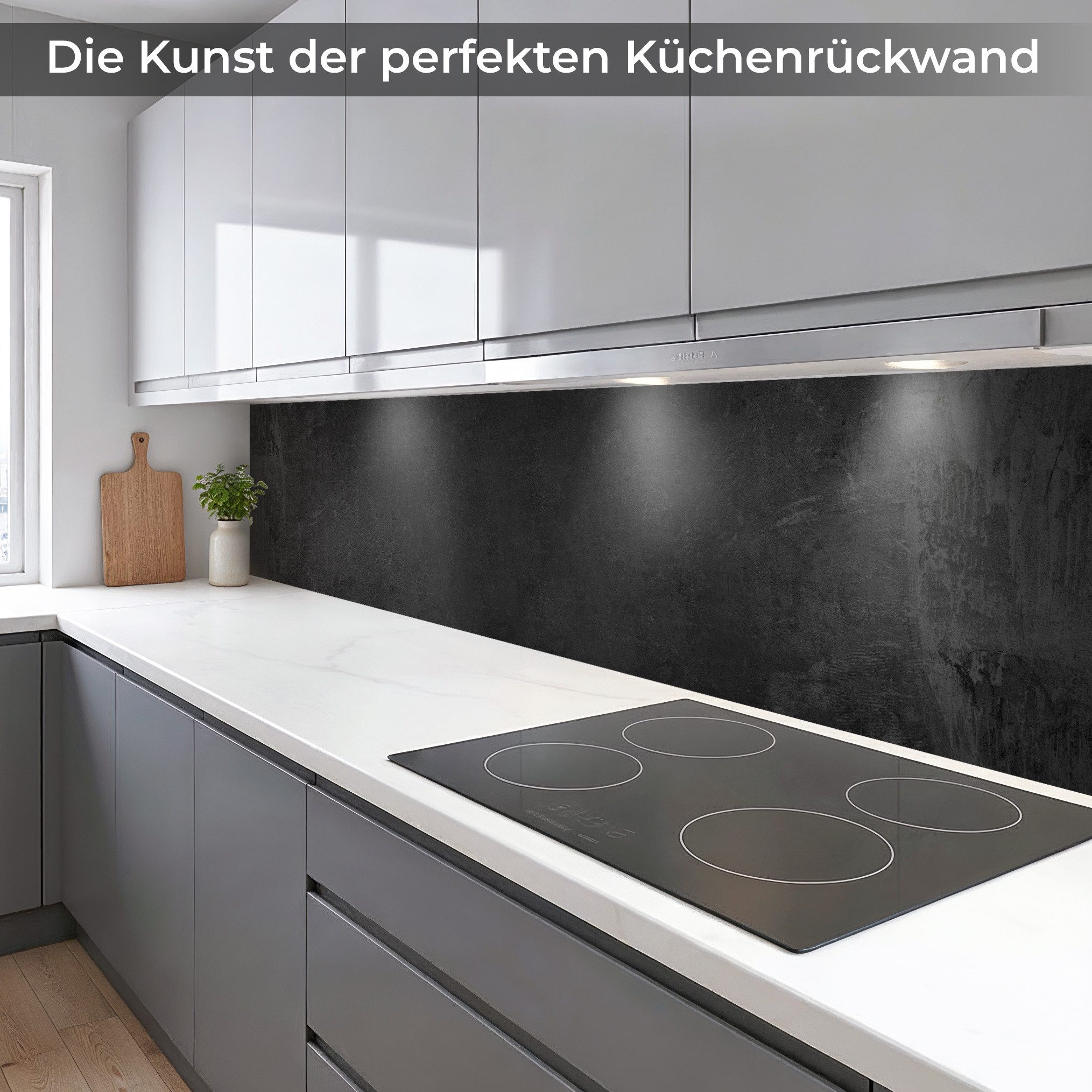 Rodnik Küchenrückwand Schiefer, monolithische ABS-Platte mit Direktdruck, formstabil und langlebig