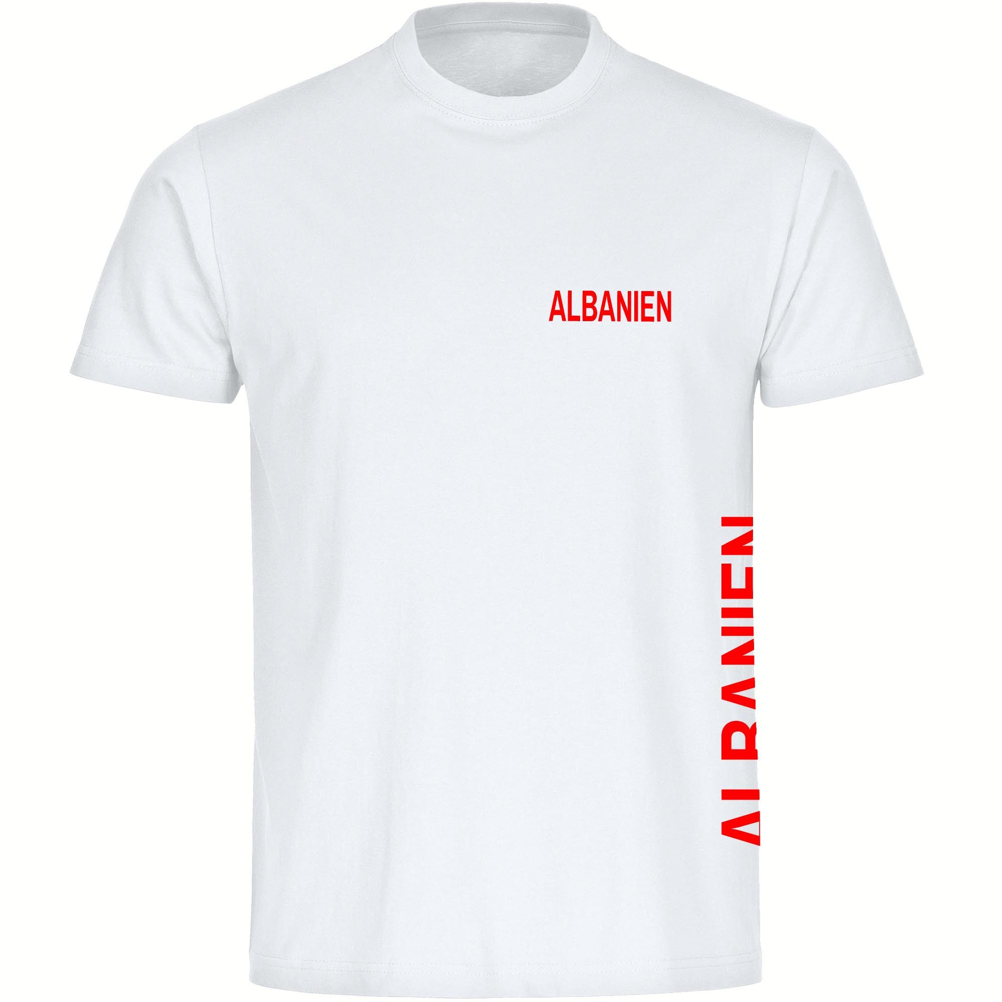 multifanshop T-Shirt Herren Albanien - Brust & Seite - Männer