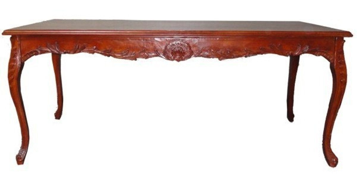 Casa Padrino Esstisch Barock Esstisch Braun (Mahagonifarben) 140 cm - Barock Tisch Antik Stil Möbel
