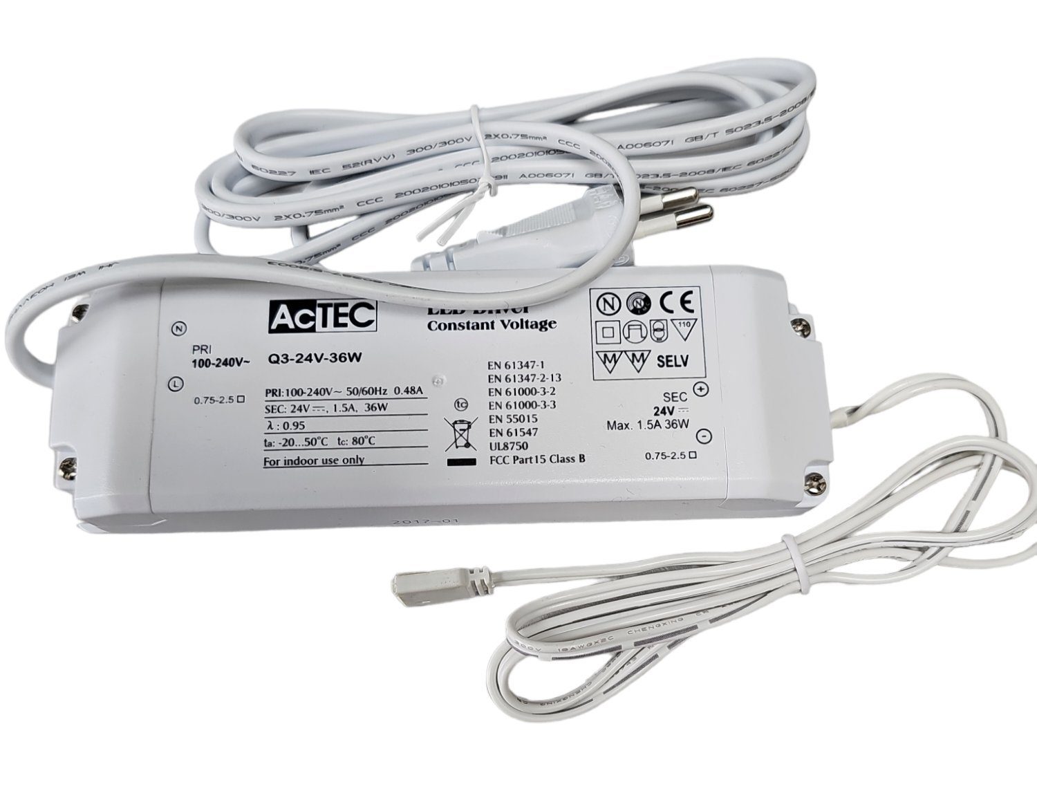 Mili Leuchten Deckenleuchten LED Trafo Mili Q3-24V-36W 24V DC 36W Wechselstrom Driver Weiß, LED Trafo Mili Q3-24V-36W 24V DC 36W Wechselstrom Driver Weiß