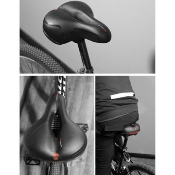 Trizand Fahrradsattel Fahrradsattel (Fahrradsitz, 1-tlg., Fahrradsessel), bequem Premium schwarz