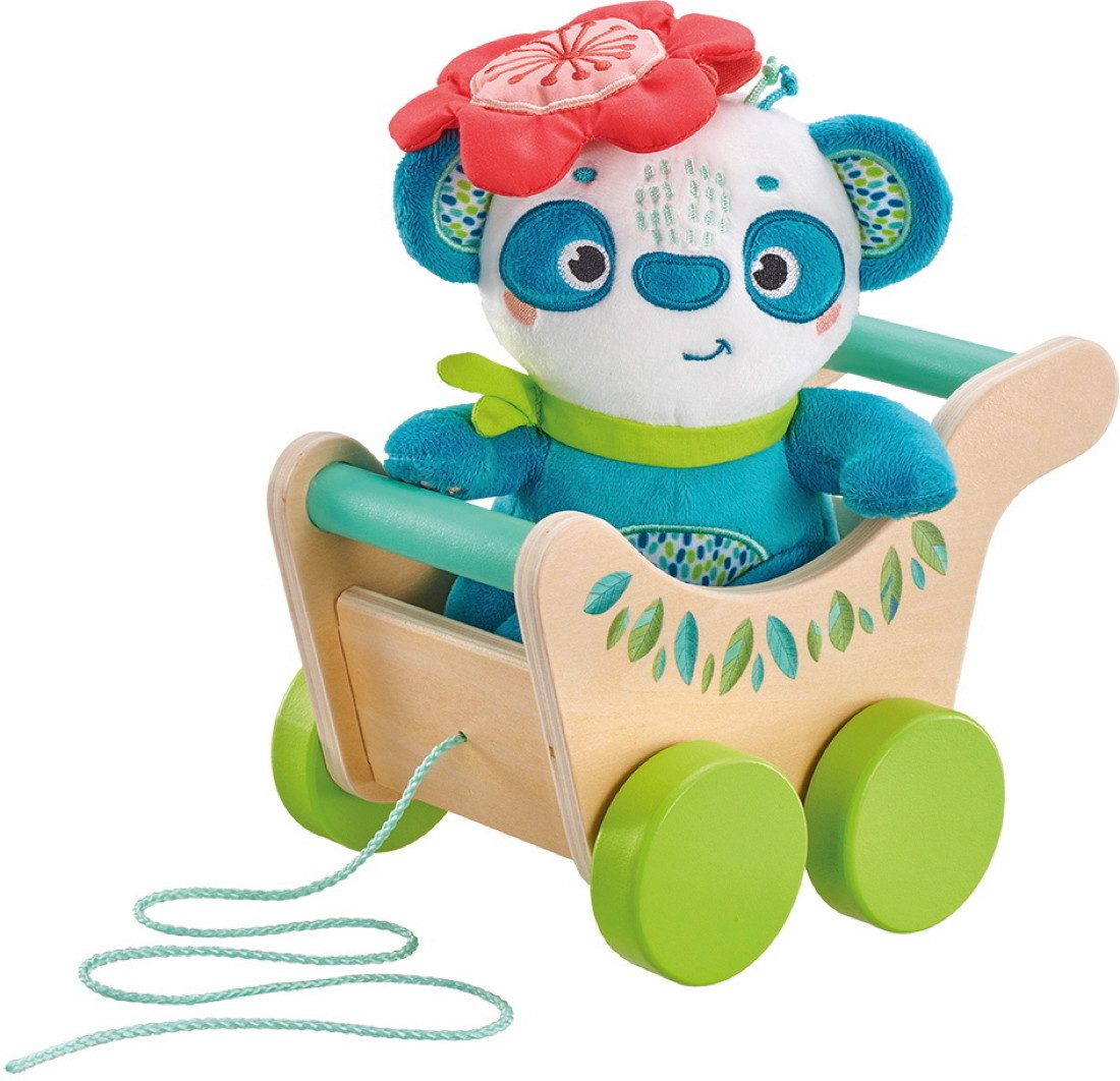 Selecta Spiel TULIP'S GARDEN Kleinkindwelt Nachziehwagen + Plüschfigur Tulip 62088