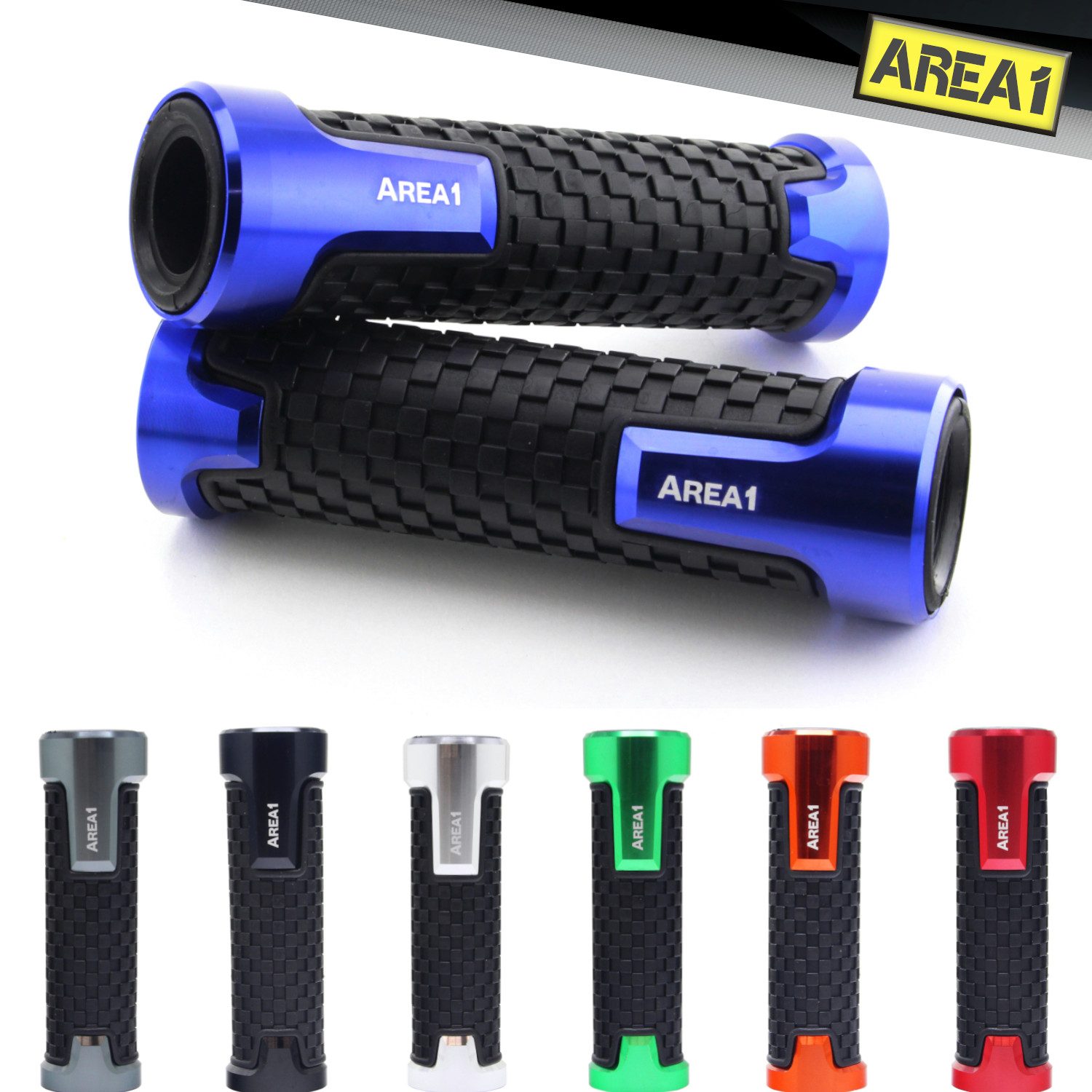 Area1 Griff für Motorrad / Roller Lenker mit 22 + 24-25mm Innendurchmesser
