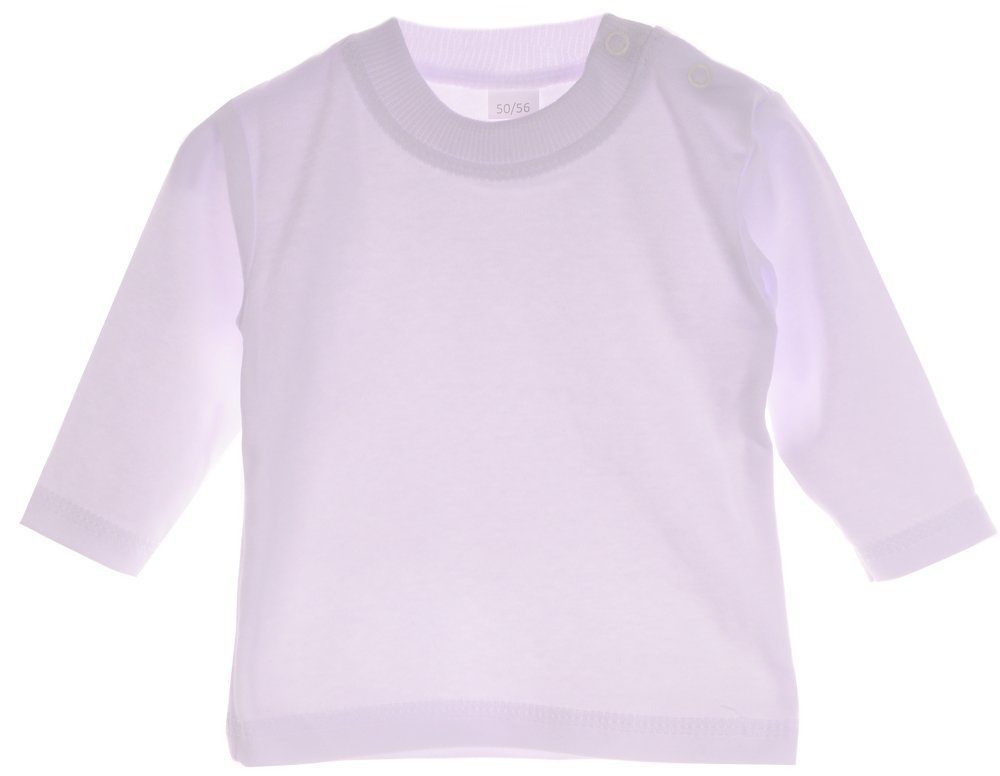 La Bortini T-Shirt Baby T-Shirt Langarmshirt Hemdchen in Weiß 2er Pack  Erstlingsshirts