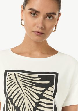 Comma Kurzarmshirt T-Shirt aus Modalmix Artwork