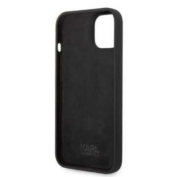 KARL LAGERFELD Handyhülle Case iPhone 14 Plus Katze Silikon schwarz 6,7 Zoll, Kantenschutz