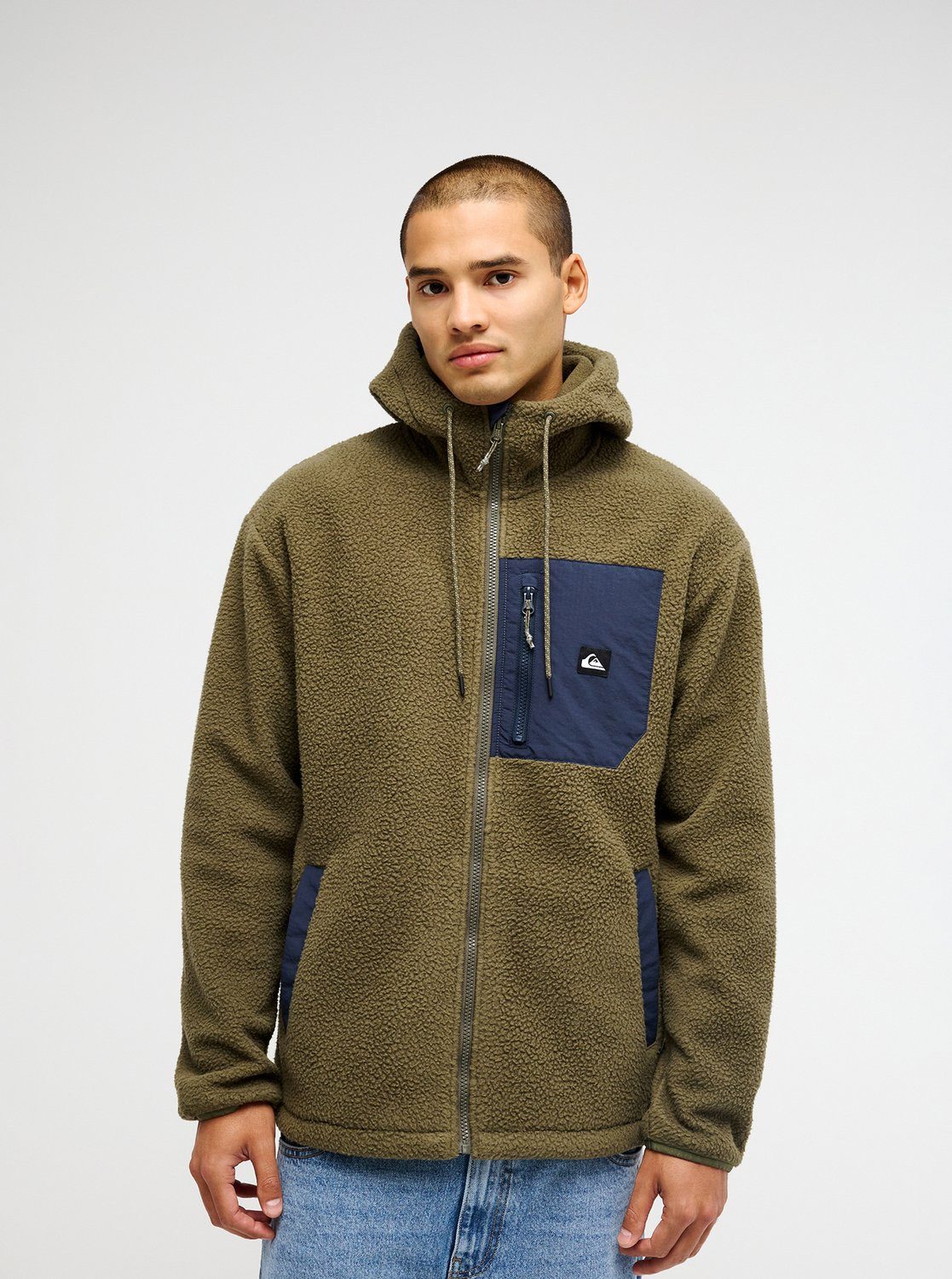 Quiksilver Kapuzenfleecejacke CLEAN COAST FZ HOOD mit Kapuze, aus Polyester, auch in großen Größen